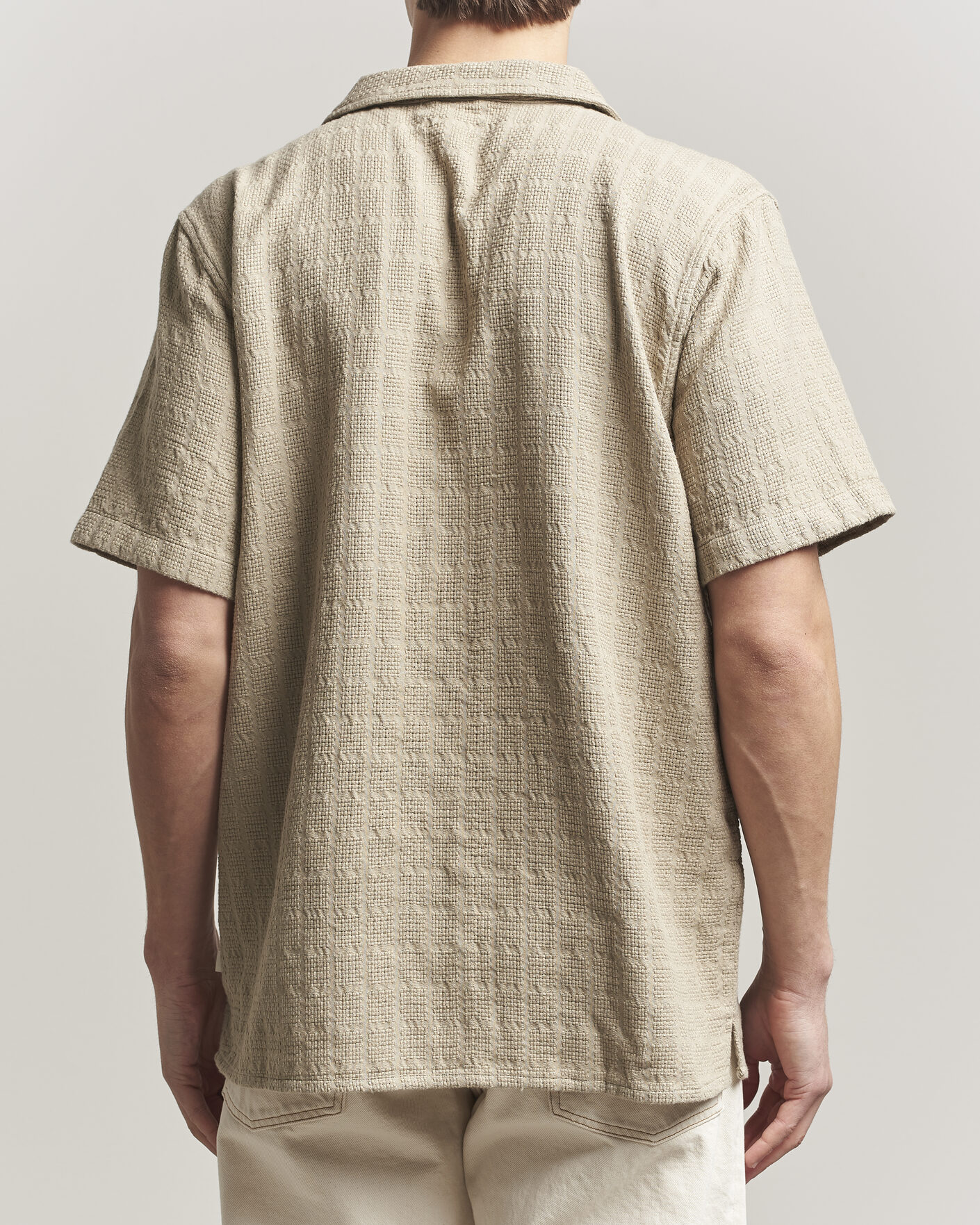 Herr | Skjortor | KnowledgeCotton Apparel | Structured Cotton Dobby Shirt Twill