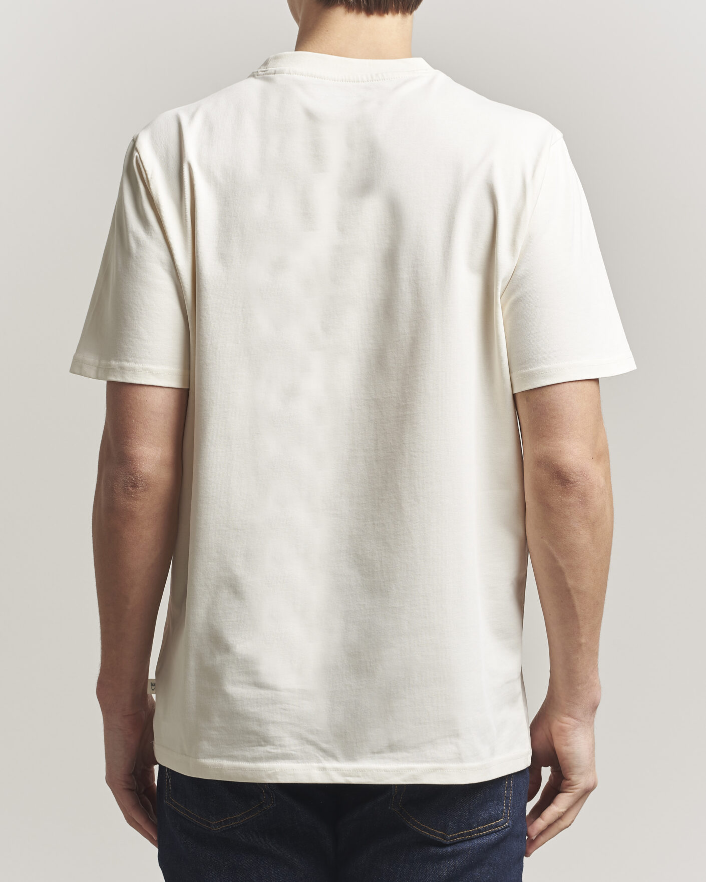 Herr | T-Shirts | KnowledgeCotton Apparel | Chest Print T-Shirt Egret