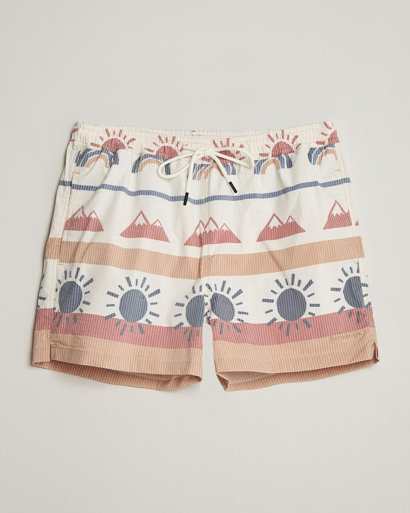 Herr | Badbyxor | KnowledgeCotton Apparel | Printed Swimshorts Multi