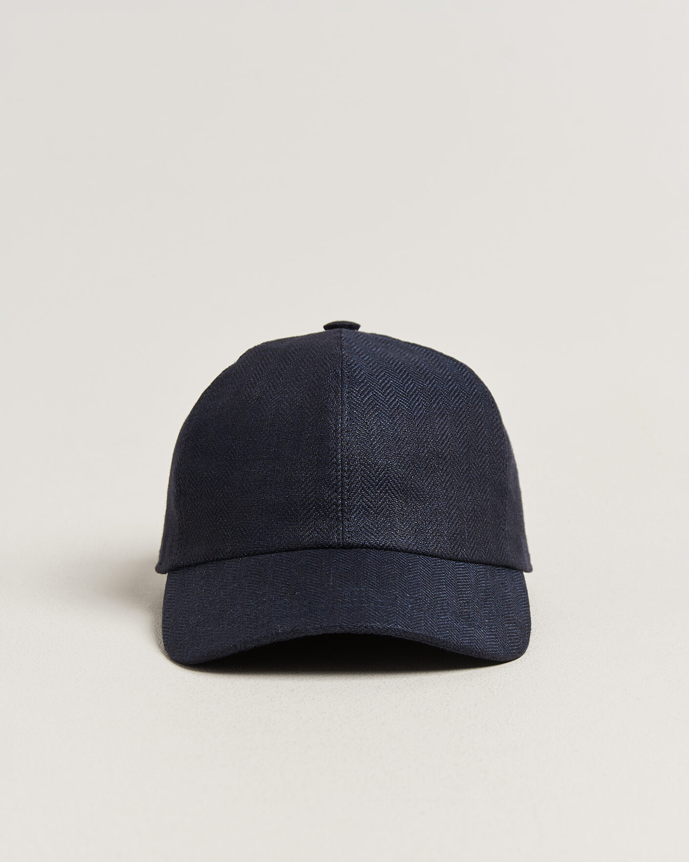 Herr | Hattar & kepsar | Wigéns | Baseball Linen Herringbone Cap Navy