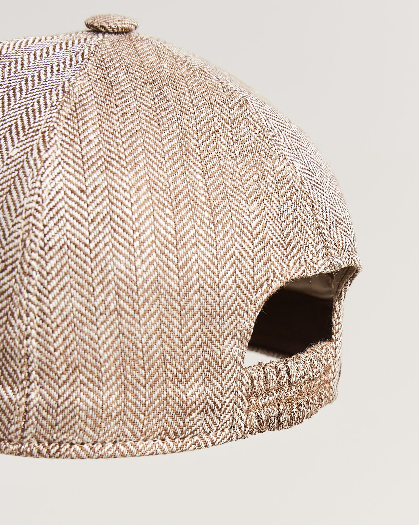 Herr | Hattar & kepsar | Wigéns | Baseball Linen Herringbone Cap Brown