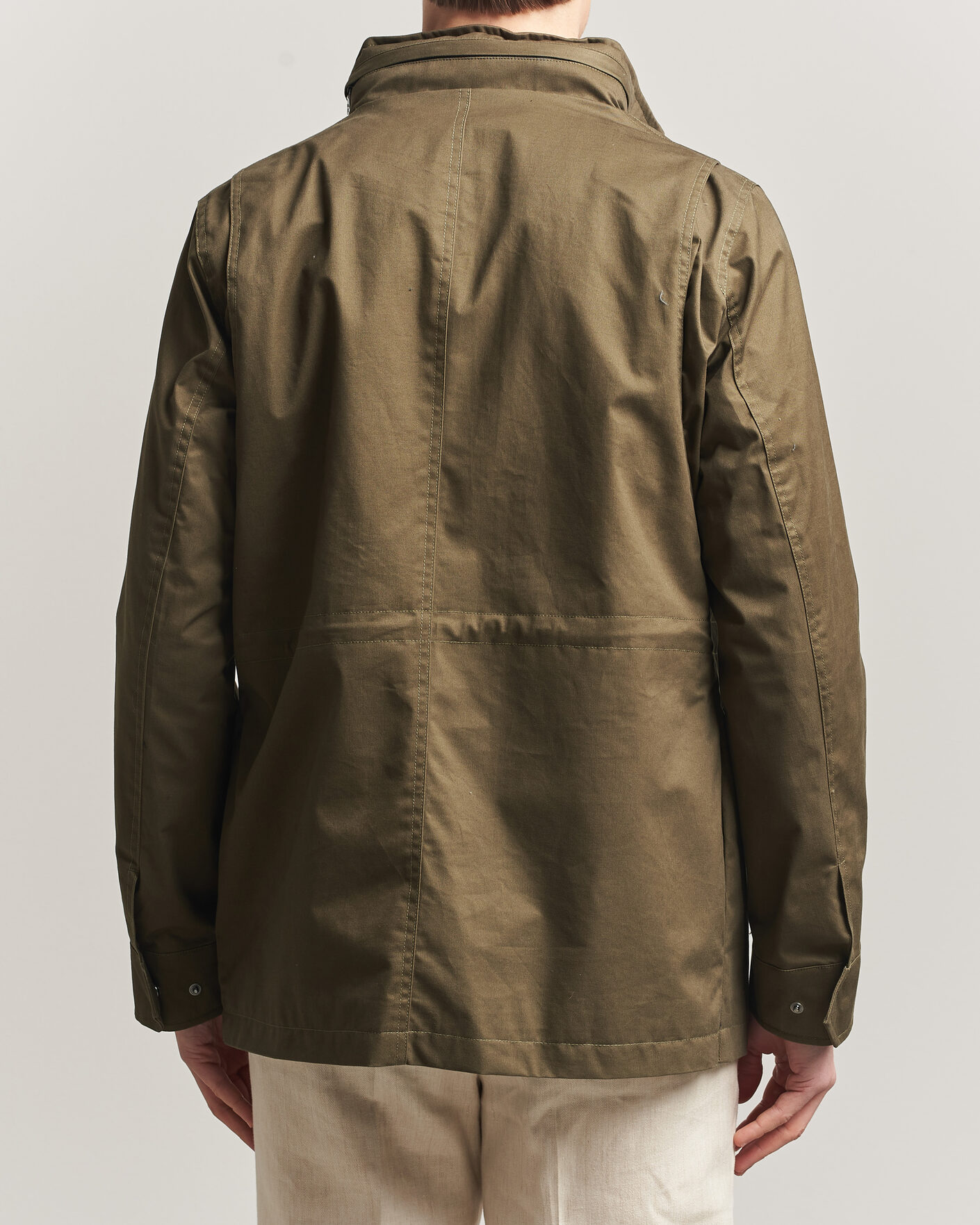 Herr | Jackor | Oscar Jacobson | M65 Coated Cotton Field Jacket Olive