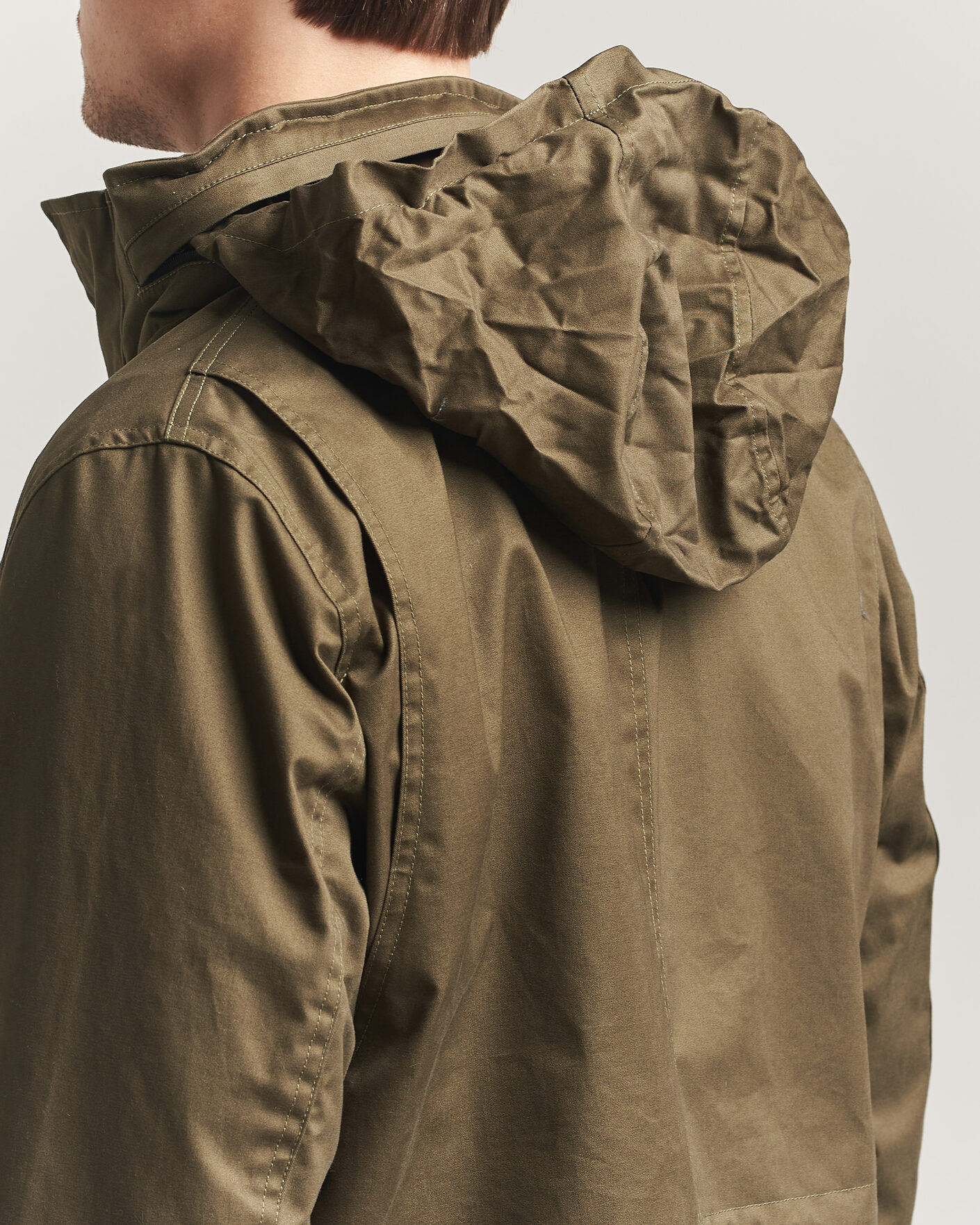 Herr | Jackor | Oscar Jacobson | M65 Coated Cotton Field Jacket Olive
