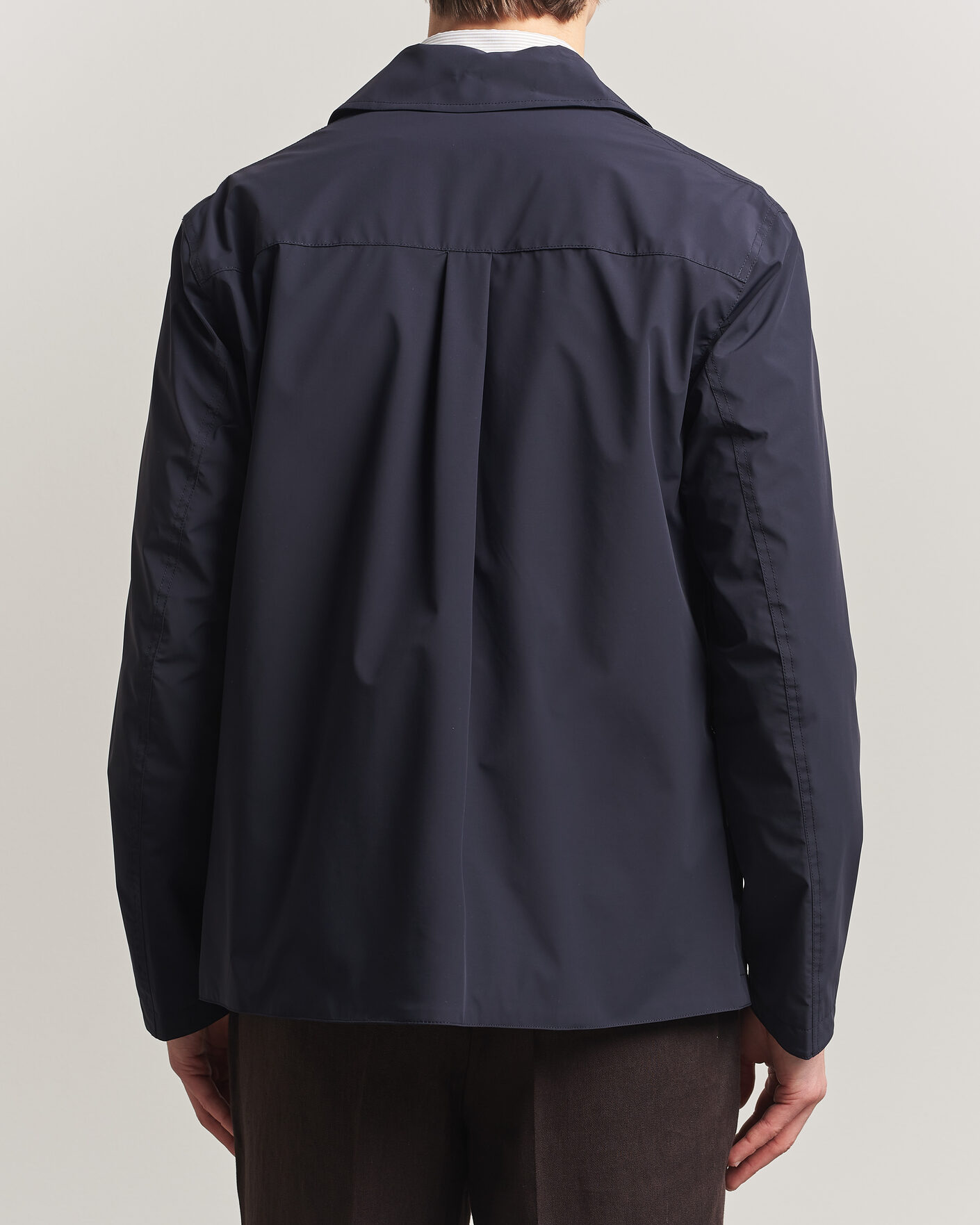Herr | Jackor | Oscar Jacobson | Light Zipped Shirt Jacket Navy