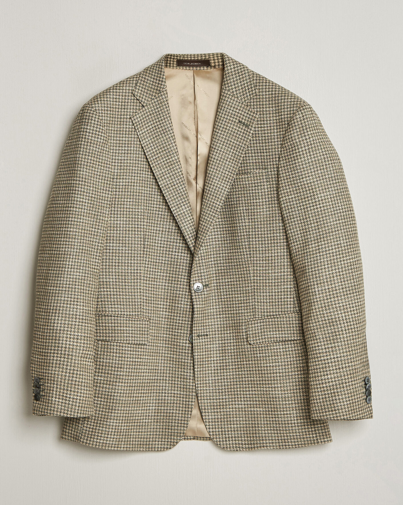 Herr | Kavajer | Oscar Jacobson | Robert Wool/Silk/Cotton Blazer Green