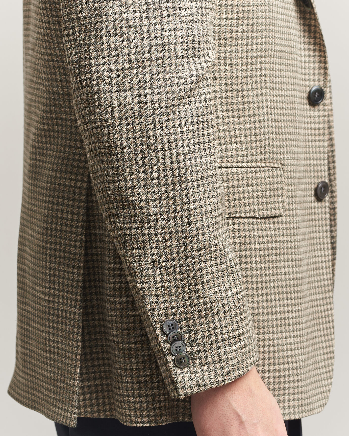 Herr | Kavajer | Oscar Jacobson | Robert Wool/Silk/Cotton Blazer Green