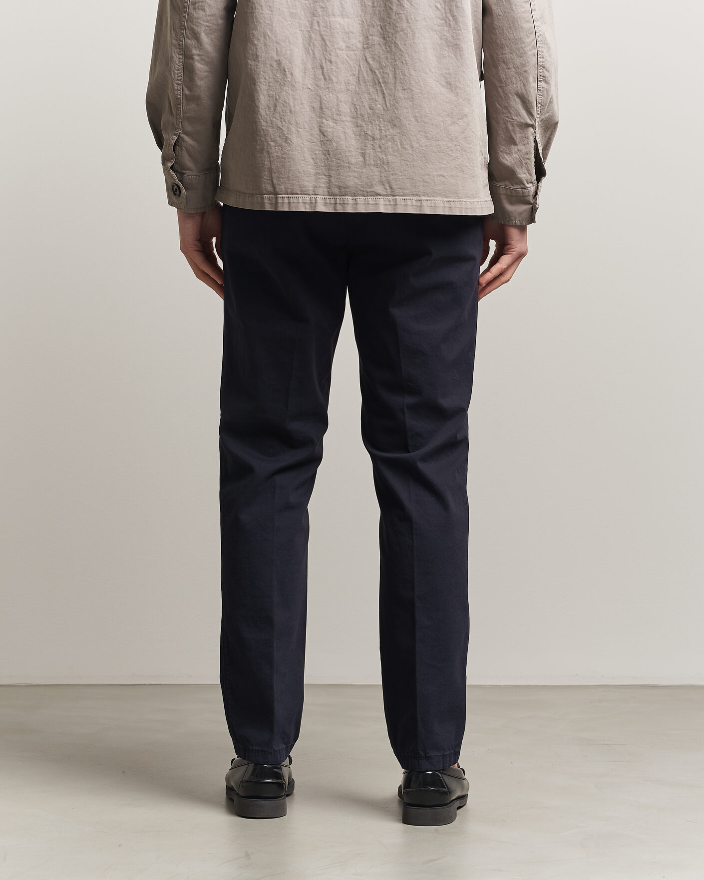 Herr | Byxor | Oscar Jacobson | Danik Cotton Trousers Navy