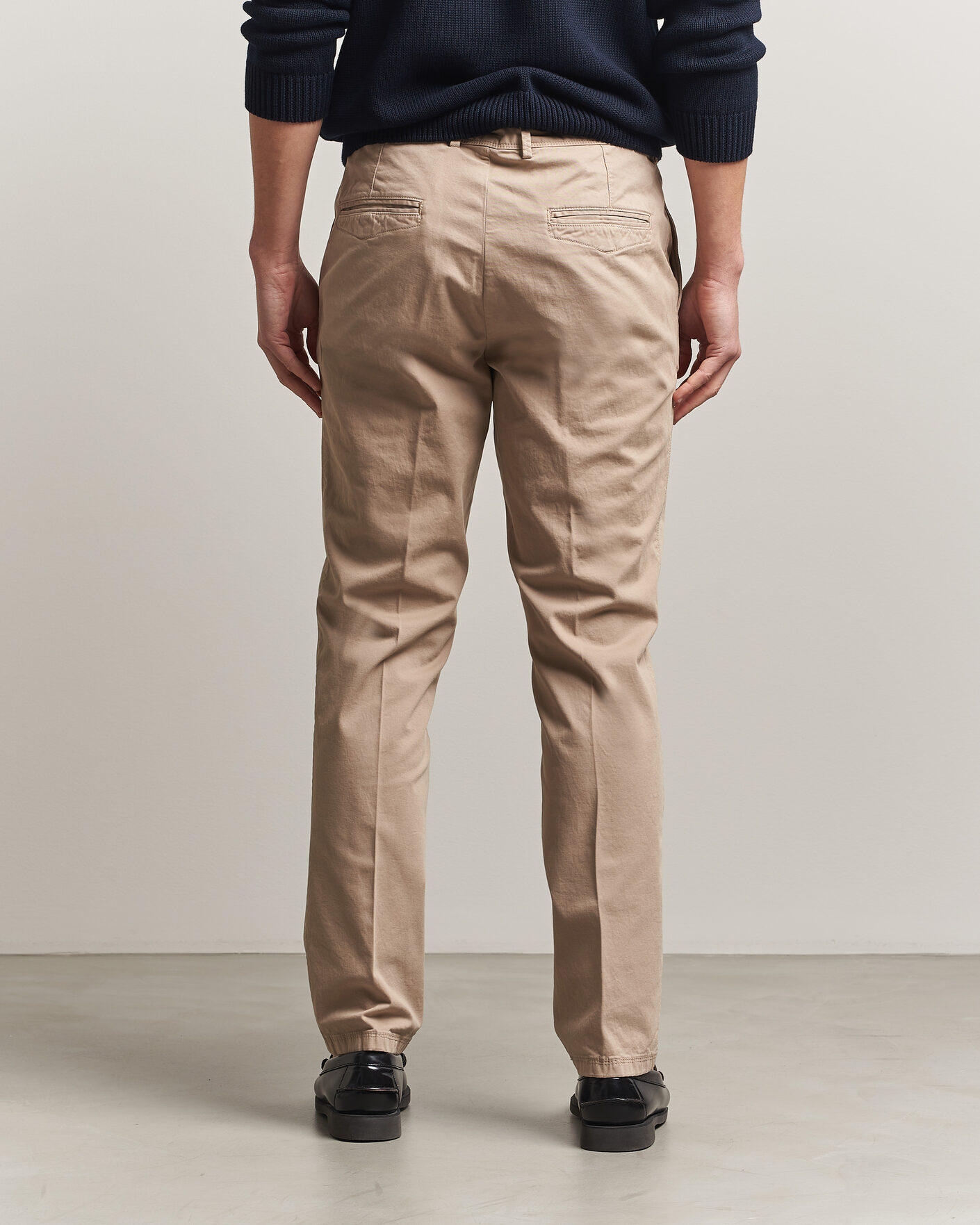 Herr | Byxor | Oscar Jacobson | Danik Cotton Trousers Beige