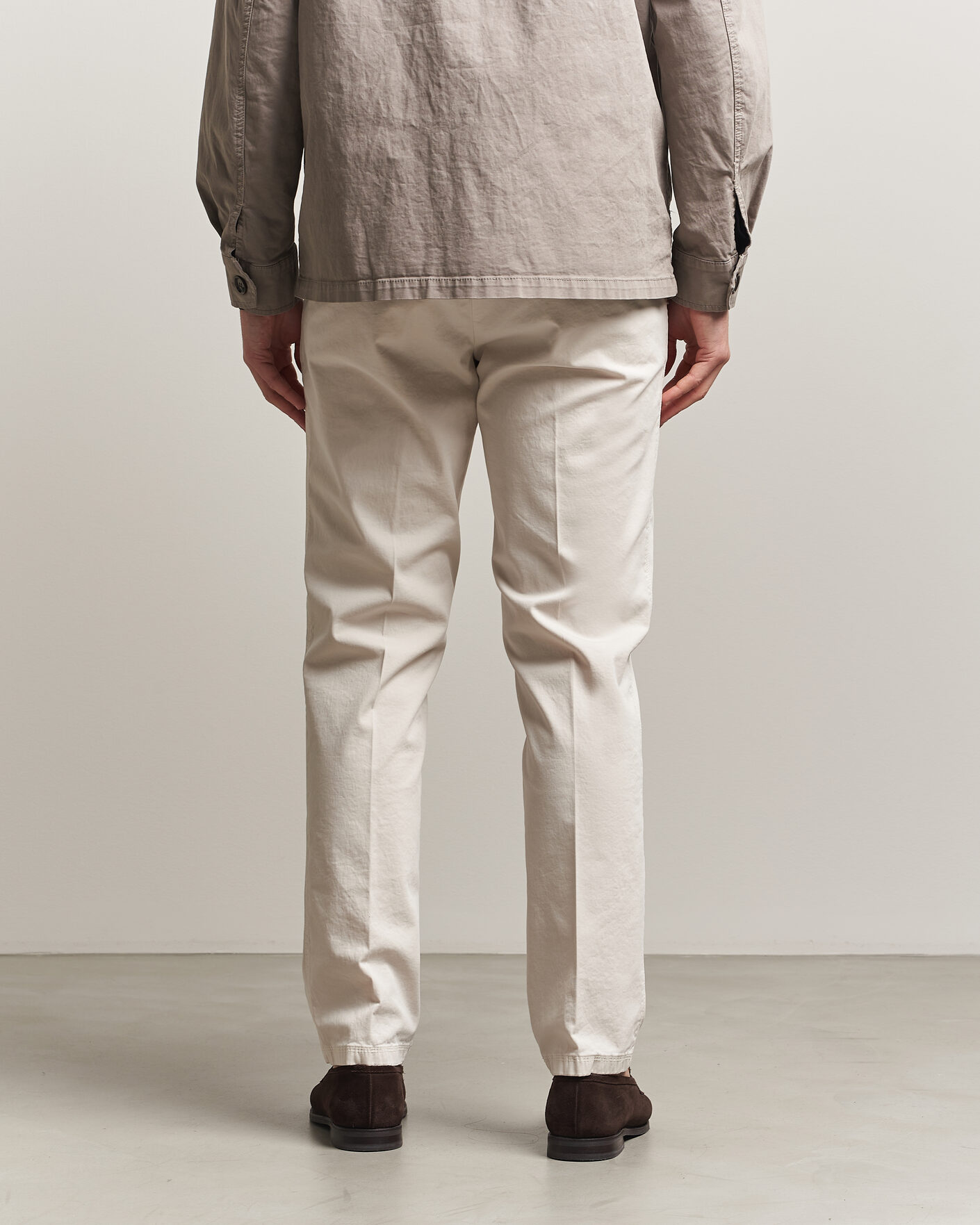 Herr | Byxor | Oscar Jacobson | Danik Cotton Trousers White