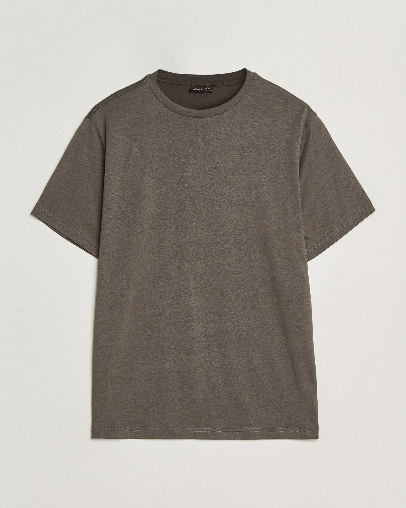 Herr | T-Shirts | Oscar Jacobson | Kim Lyocel/Cotton T-Shirt Green