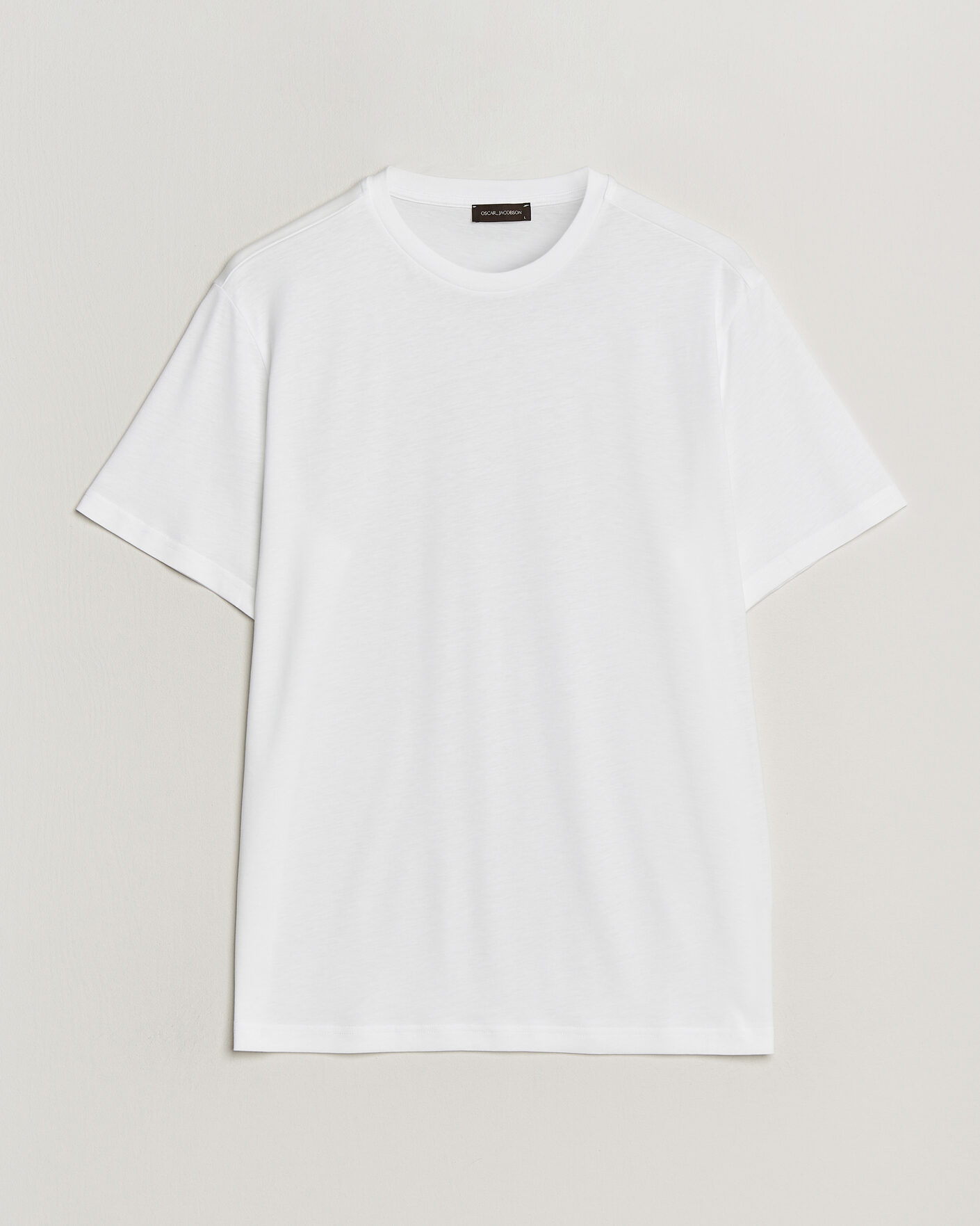 Herr | T-Shirts | Oscar Jacobson | Kim Lyocel/Cotton T-Shirt White