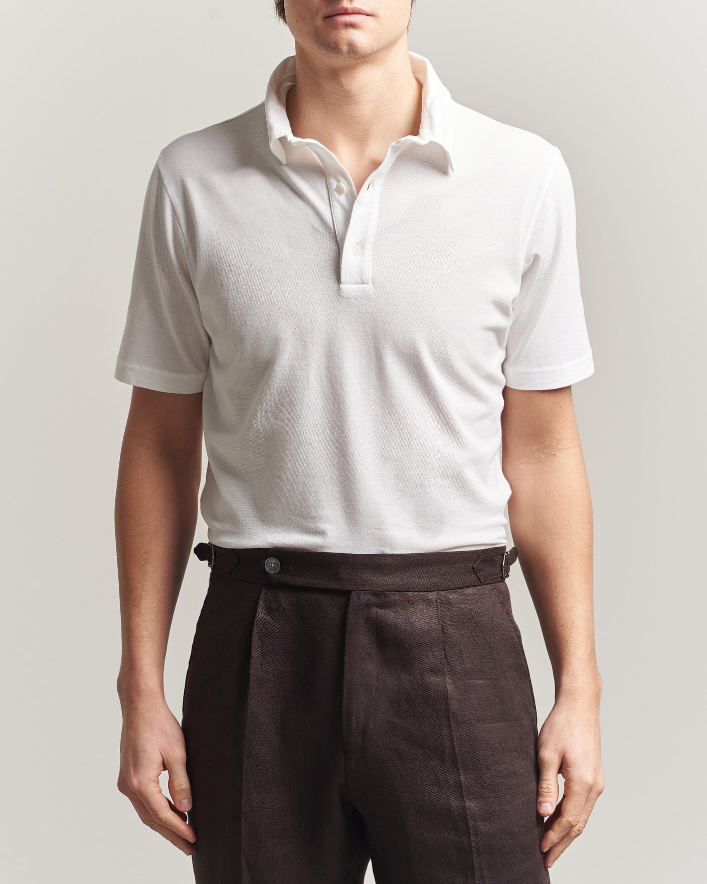 Herr | Pikéer | Zanone | Soft Cotton Piquet Polo White