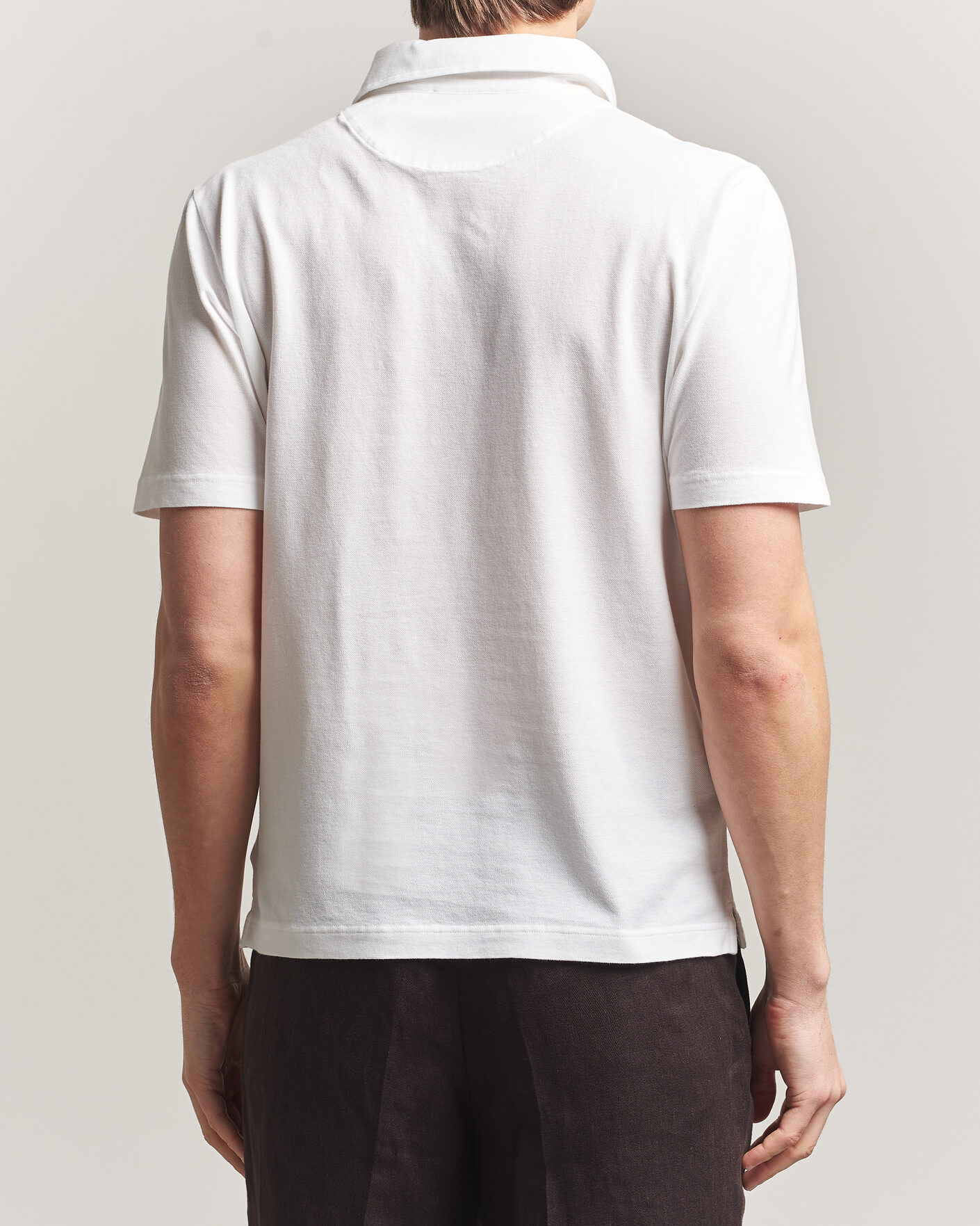 Herr | Pikéer | Zanone | Soft Cotton Piquet Polo White