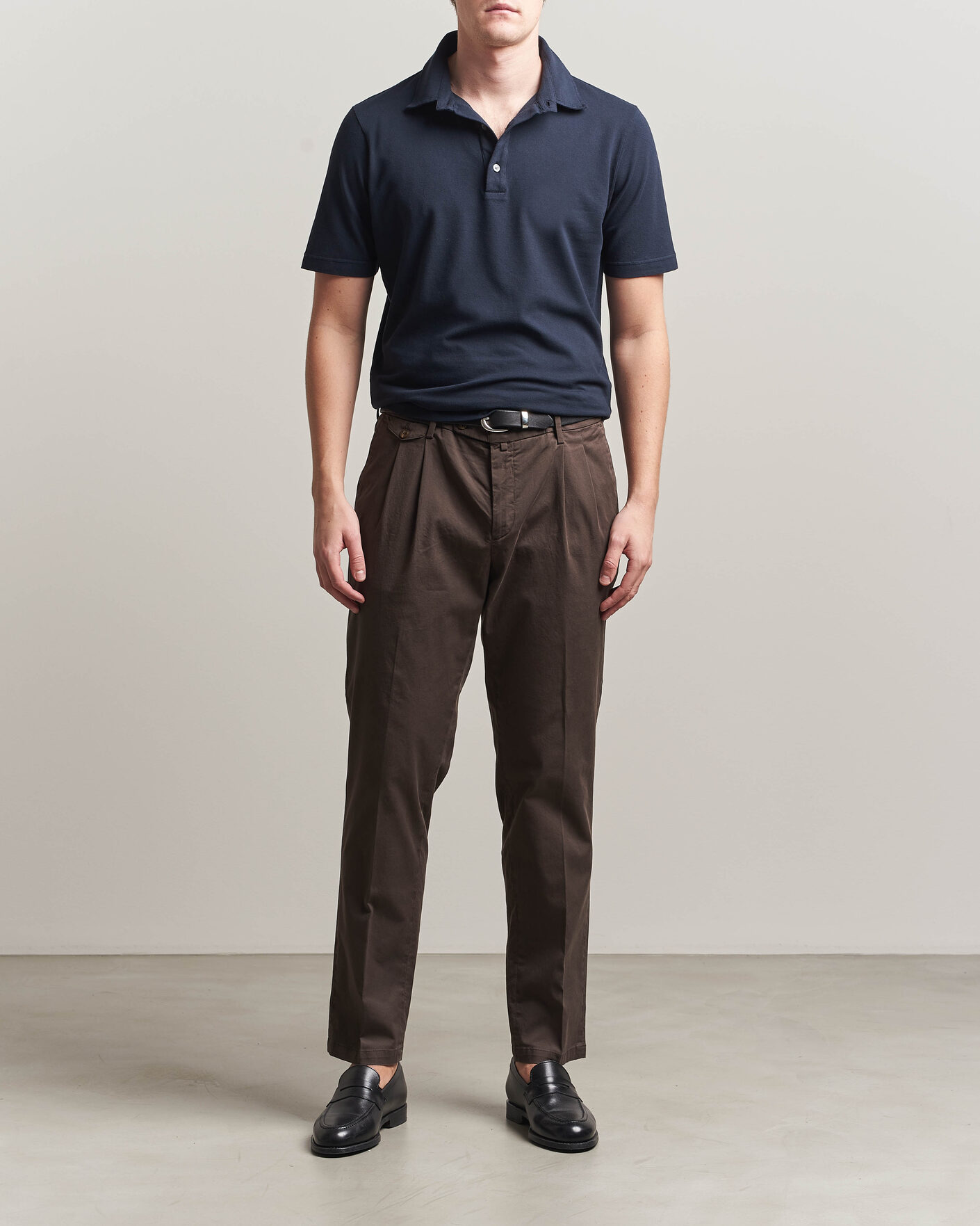 Herr | Pikéer | Zanone | Soft Cotton Piquet Polo Navy