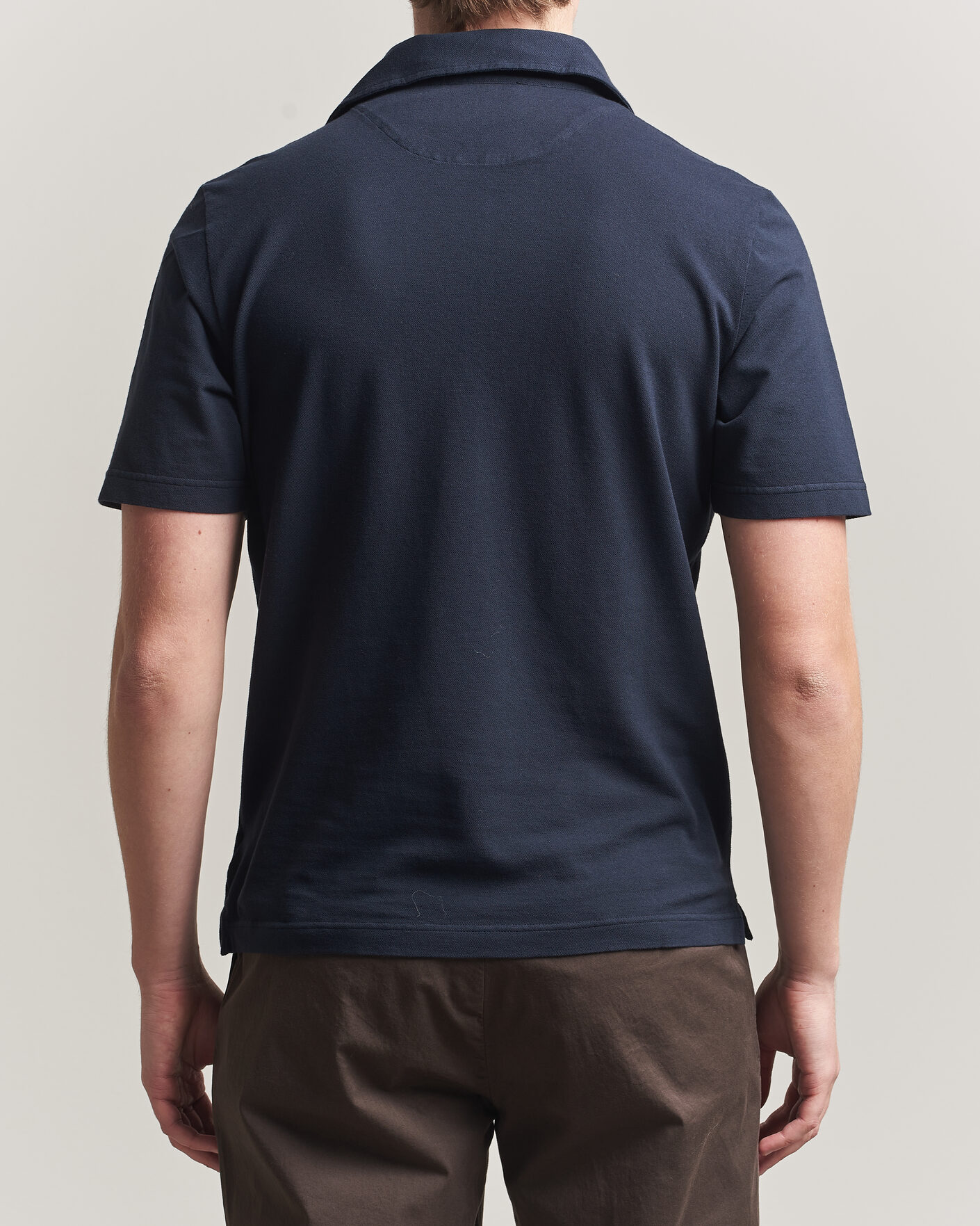 Herr | Pikéer | Zanone | Soft Cotton Piquet Polo Navy