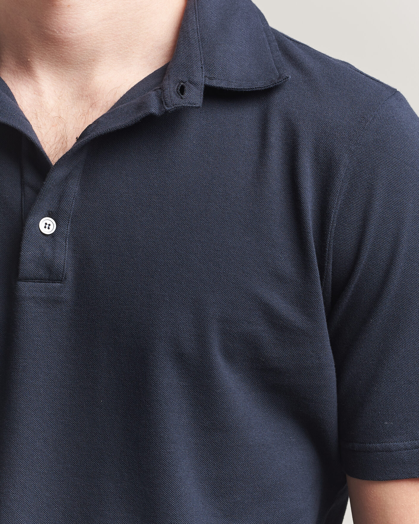 Herr | Pikéer | Zanone | Soft Cotton Piquet Polo Navy