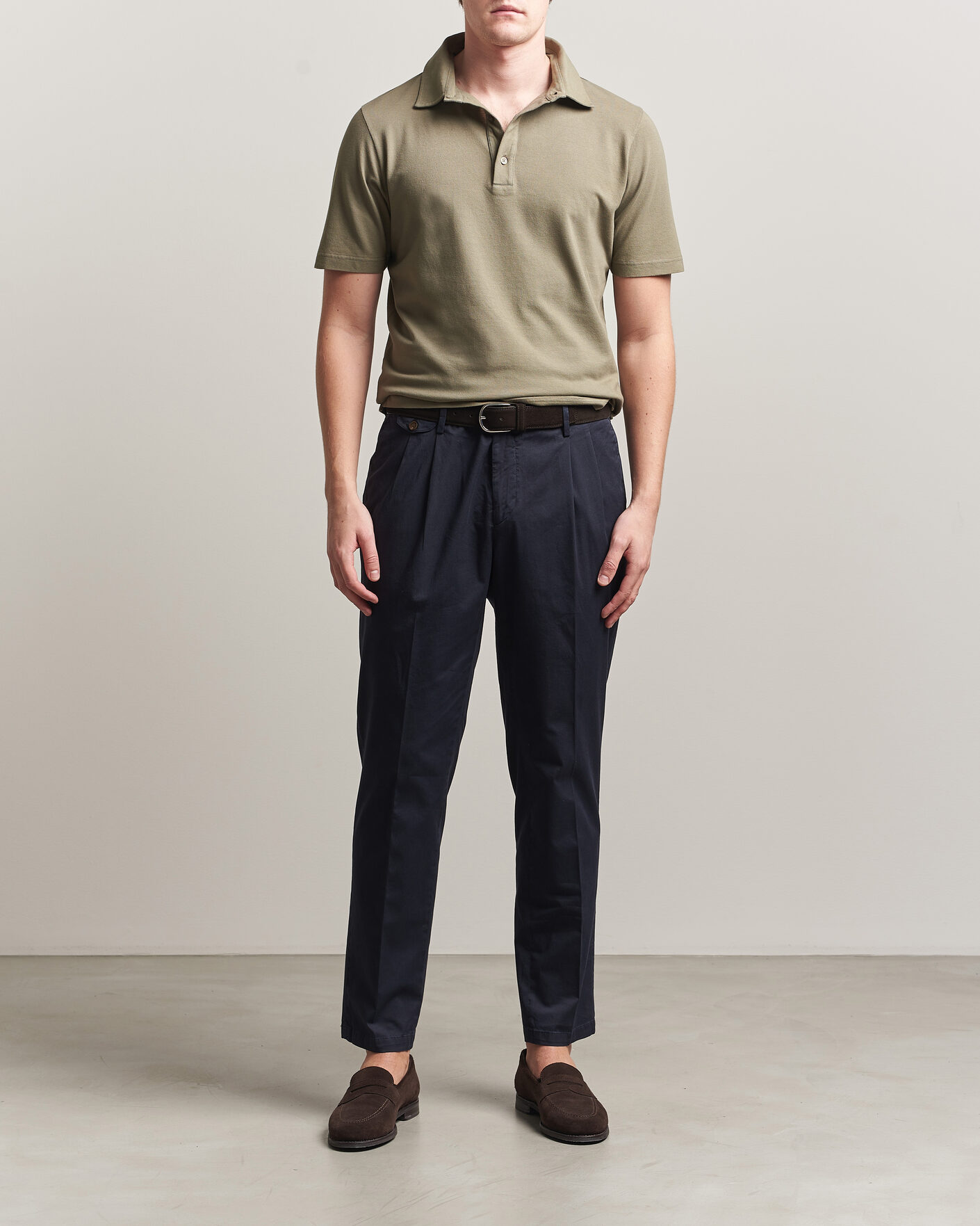 Herr | Pikéer | Zanone | Soft Cotton Piquet Polo Taupe