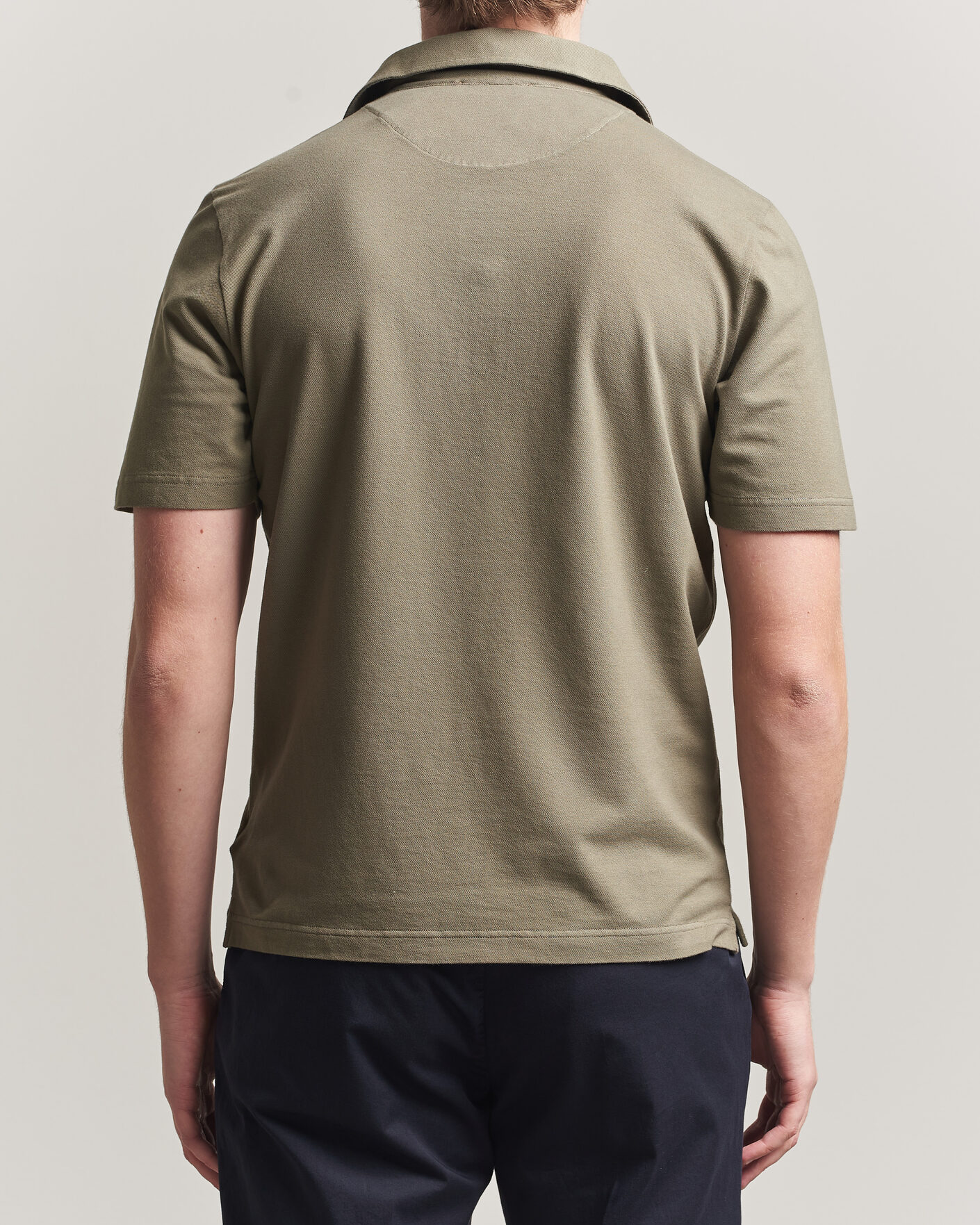 Herr | Pikéer | Zanone | Soft Cotton Piquet Polo Taupe