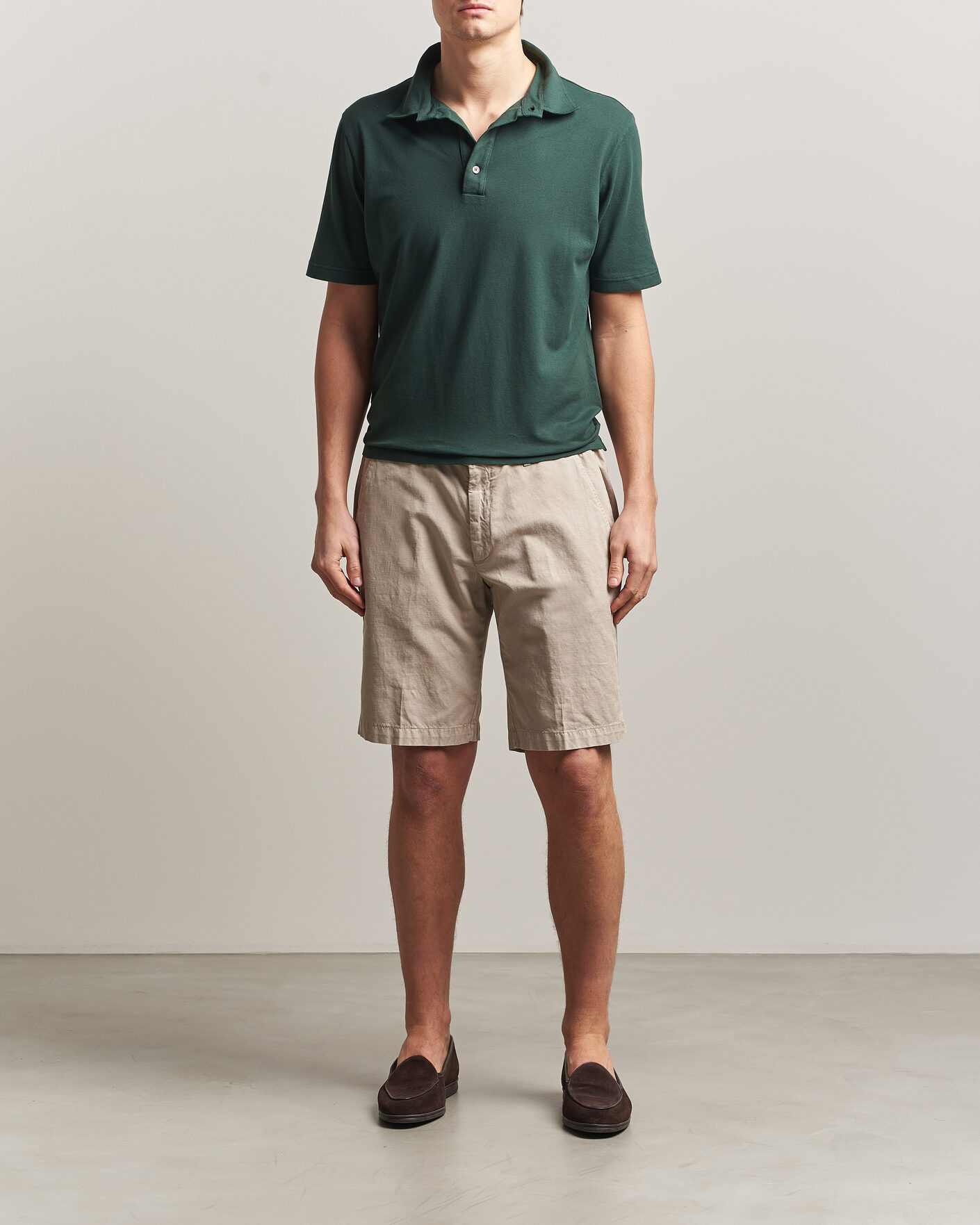 Herr | Pikéer | Zanone | Soft Cotton Piquet Polo Dark Green