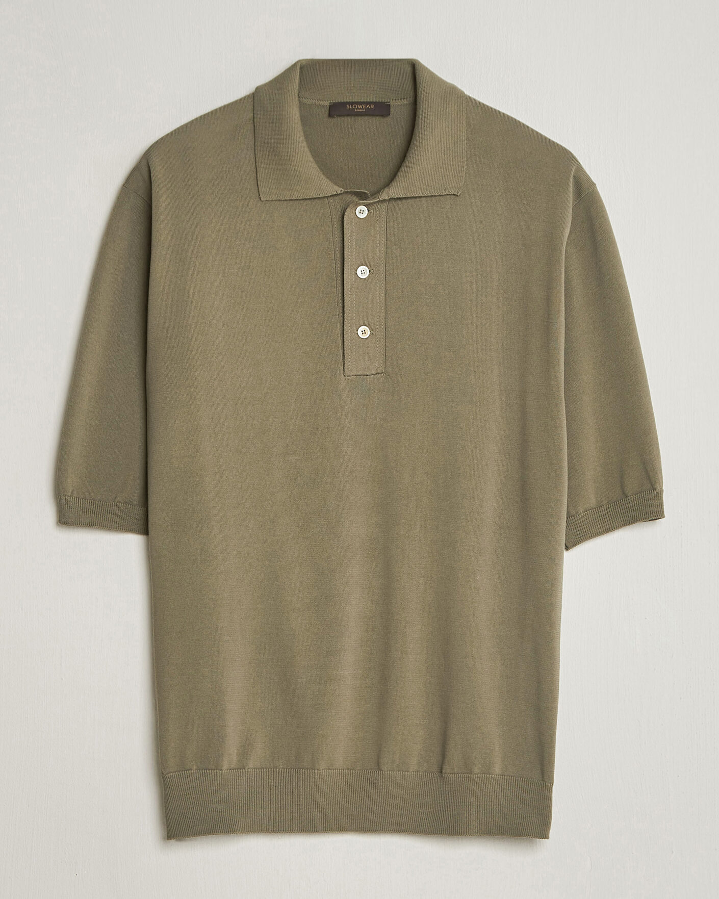 Herr | Pikéer | Zanone | Knitted Cotton Polo Olive
