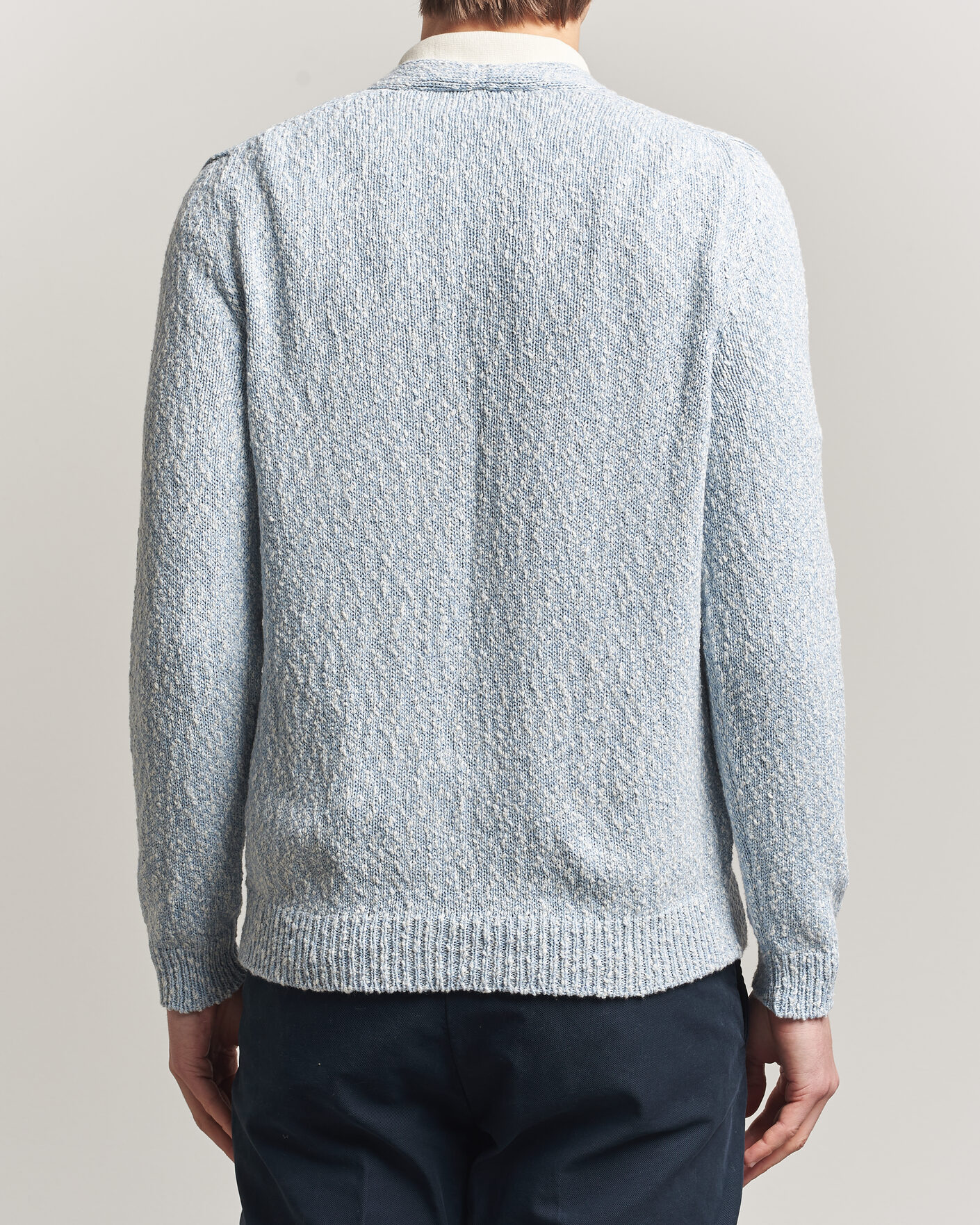 Herr | Tröjor | Zanone | Mouline Cardigan Sky Blue
