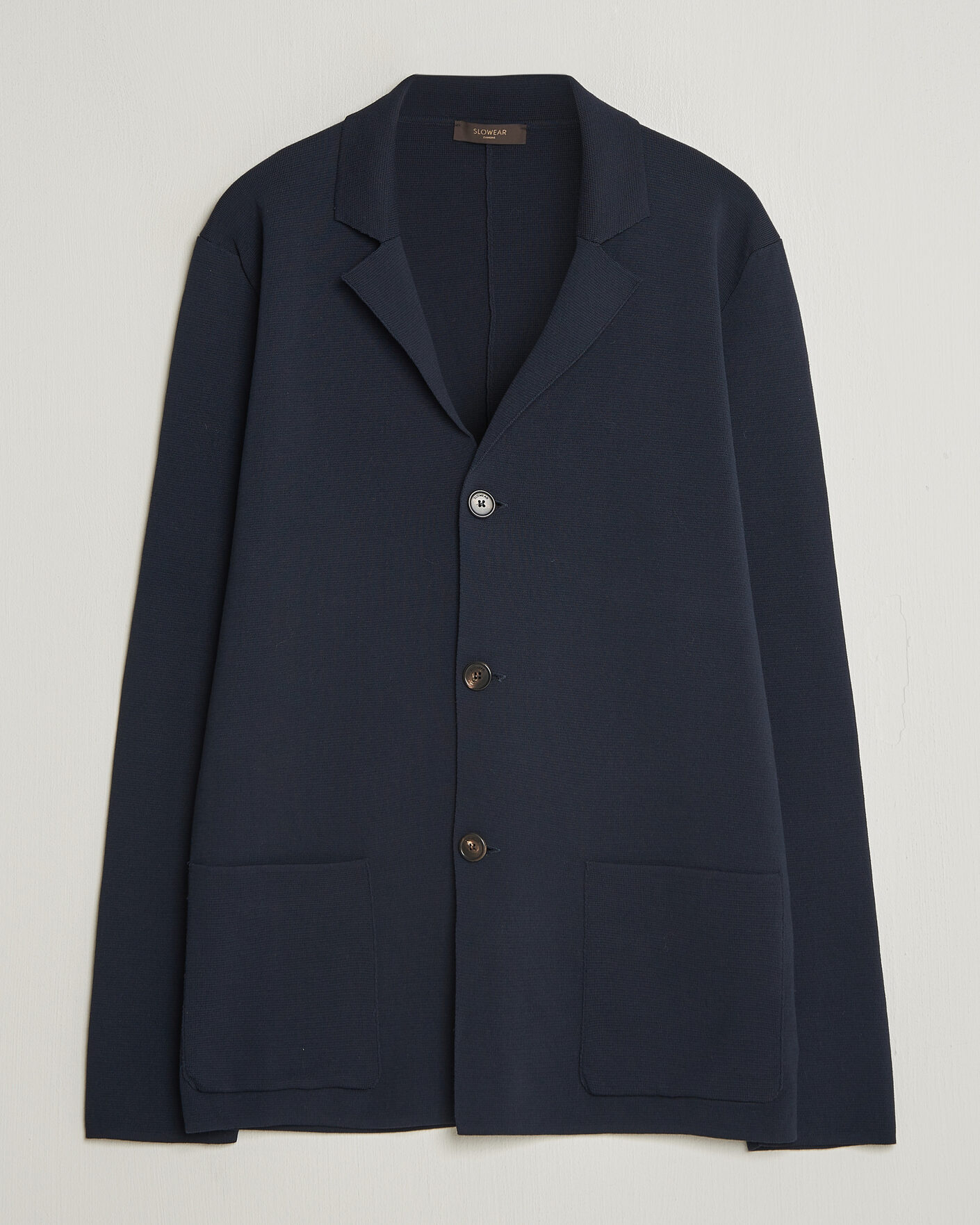 Herr | Kavajer | Zanone | Knitted Cotton Blazer Navy