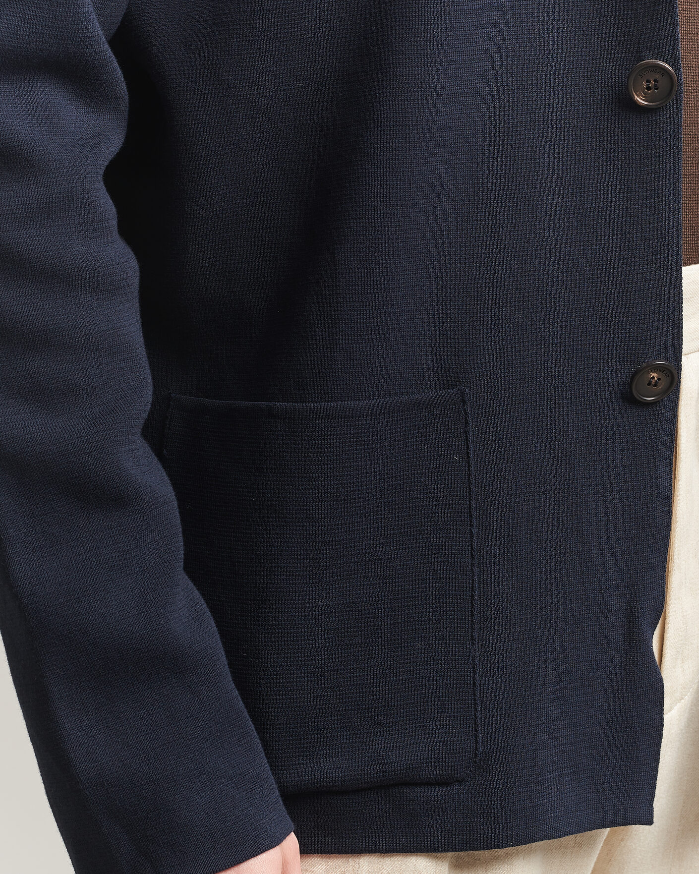 Herr | Kavajer | Zanone | Knitted Cotton Blazer Navy