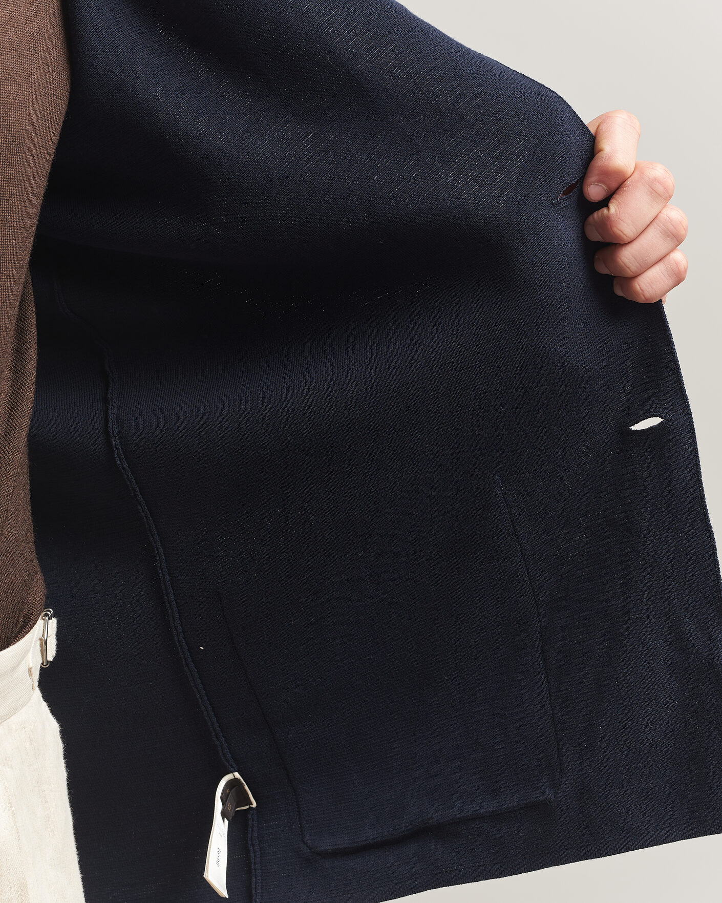 Herr | Kavajer | Zanone | Knitted Cotton Blazer Navy