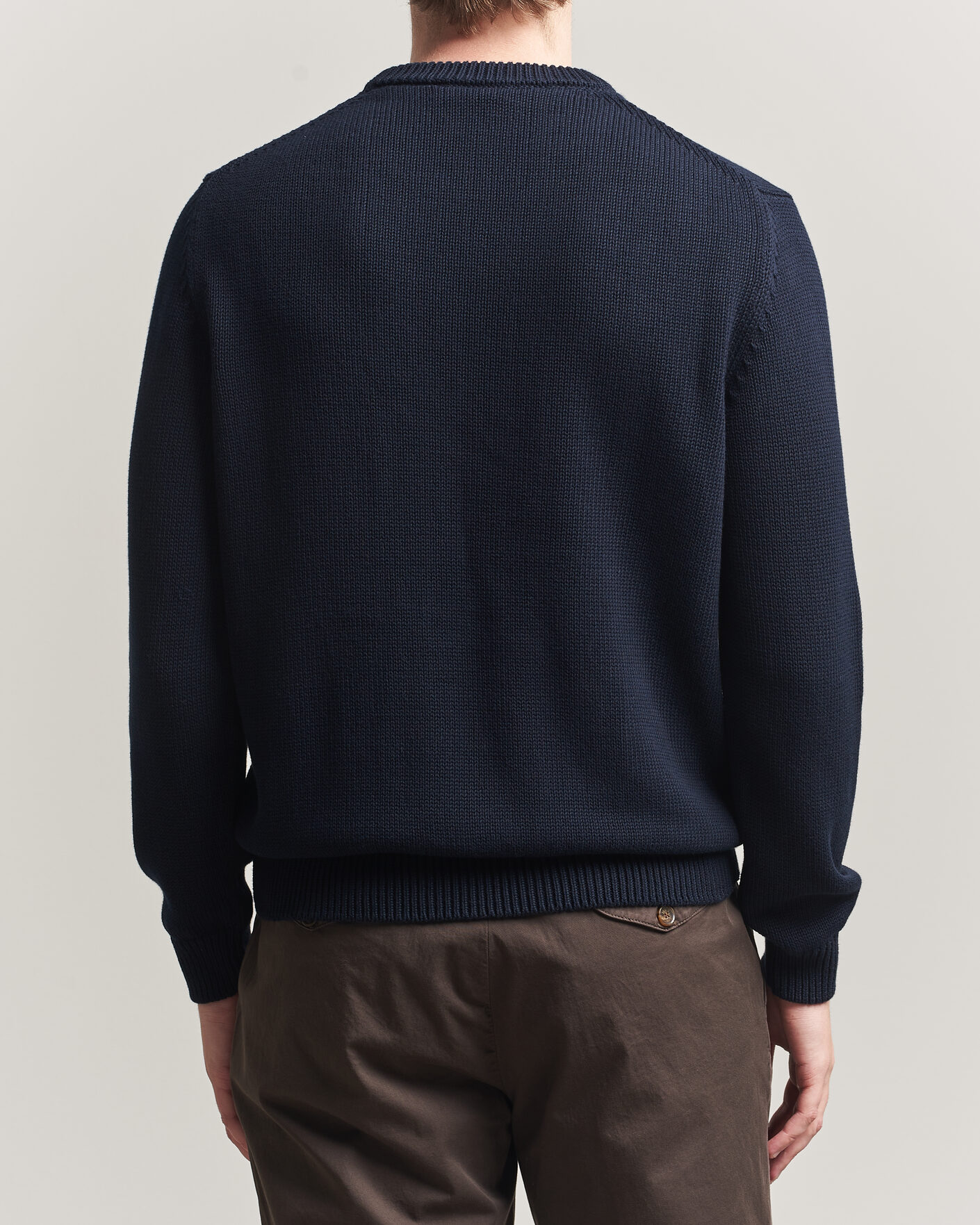Herr | Tröjor | Zanone | Soft Cotton Crew Neck Sweater Navy