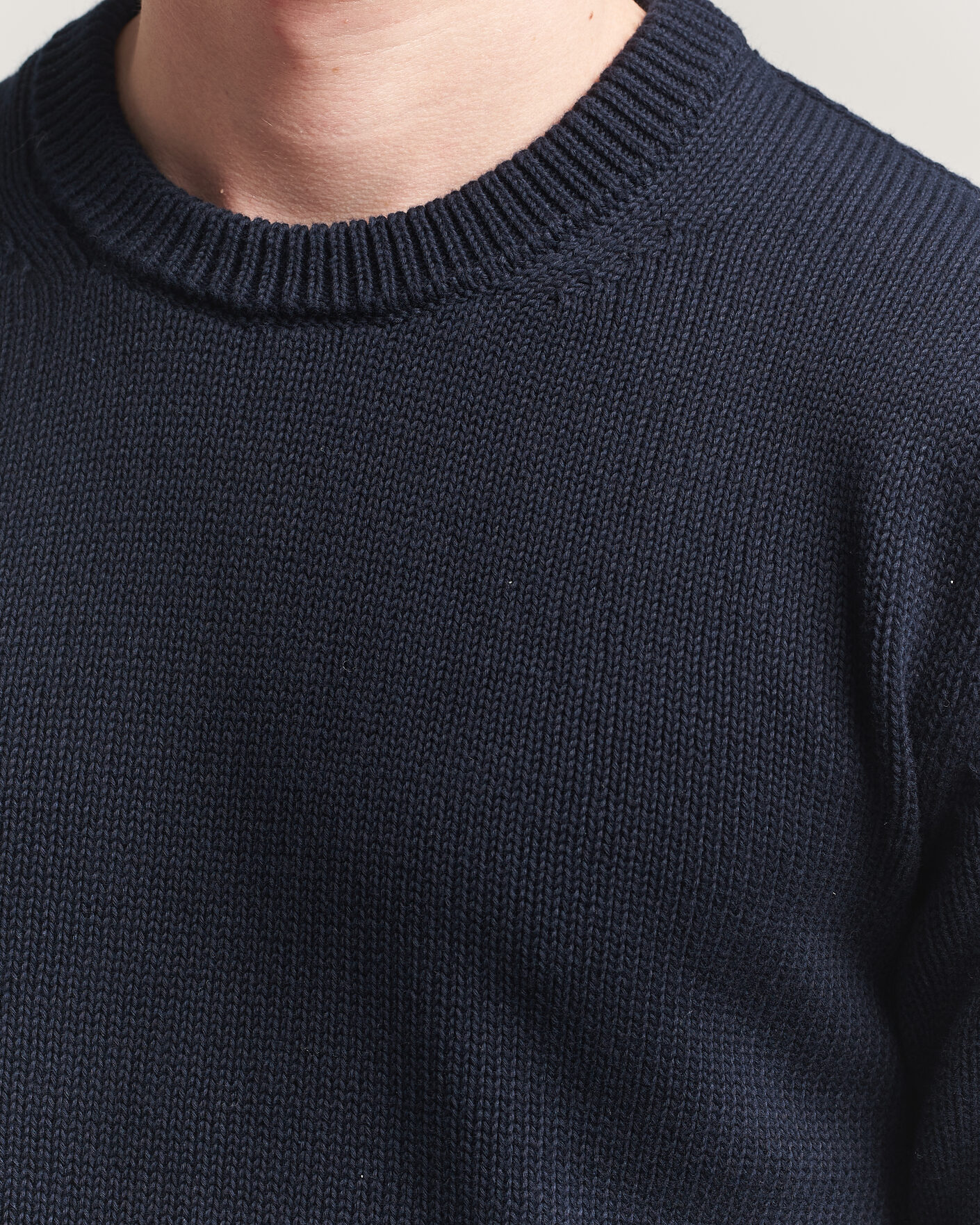 Herr | Tröjor | Zanone | Soft Cotton Crew Neck Sweater Navy