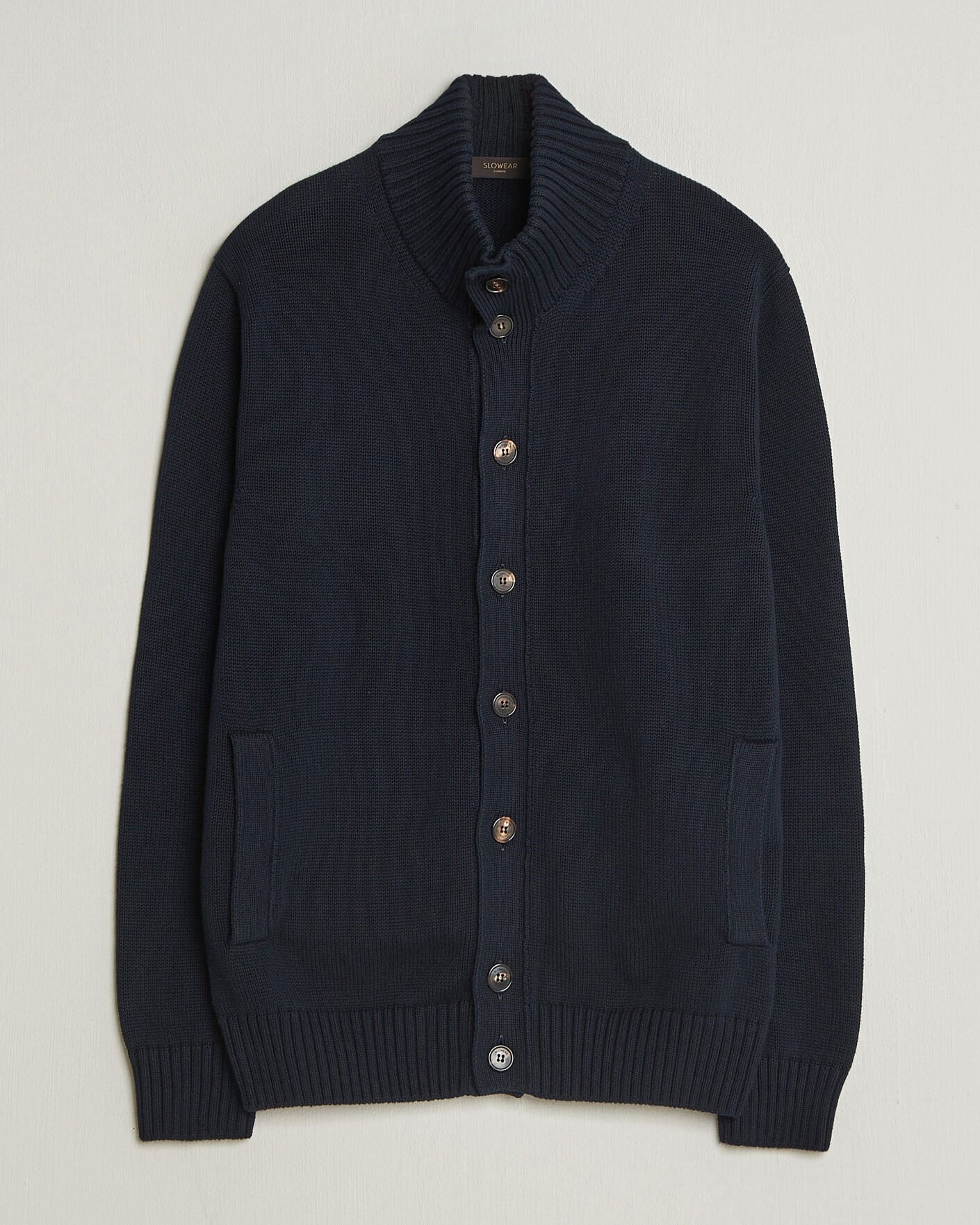 Herr | Tröjor | Zanone | Soft Cotton Chioto Cardigan Navy