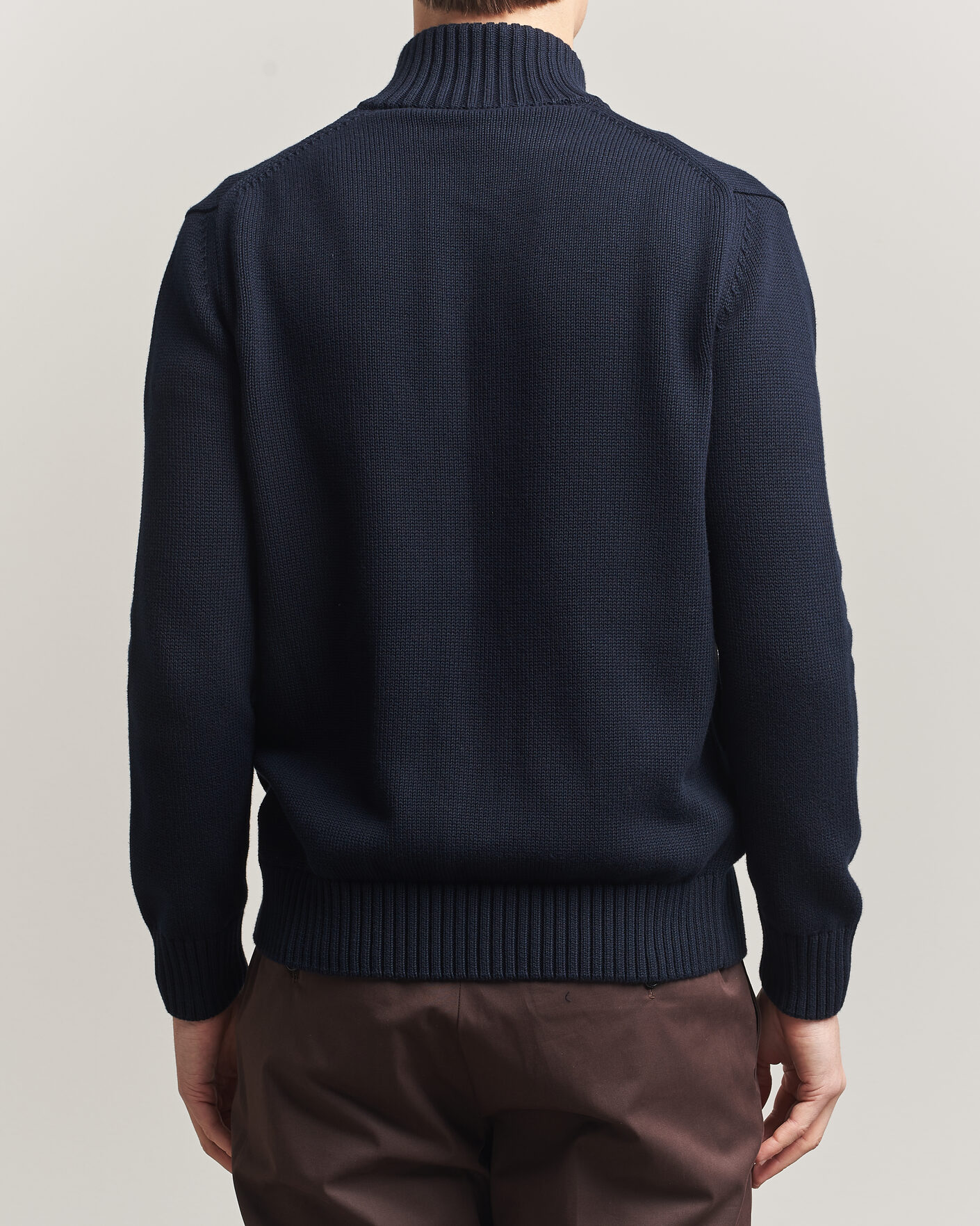 Herr | Tröjor | Zanone | Soft Cotton Chioto Cardigan Navy