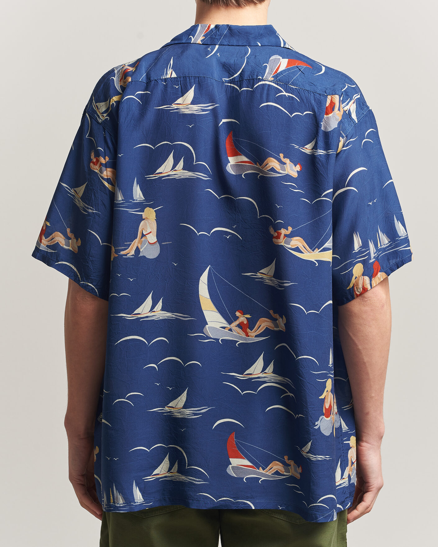 Herr | Skjortor | BEAMS PLUS | Holiday Print Camp Shirt Navy