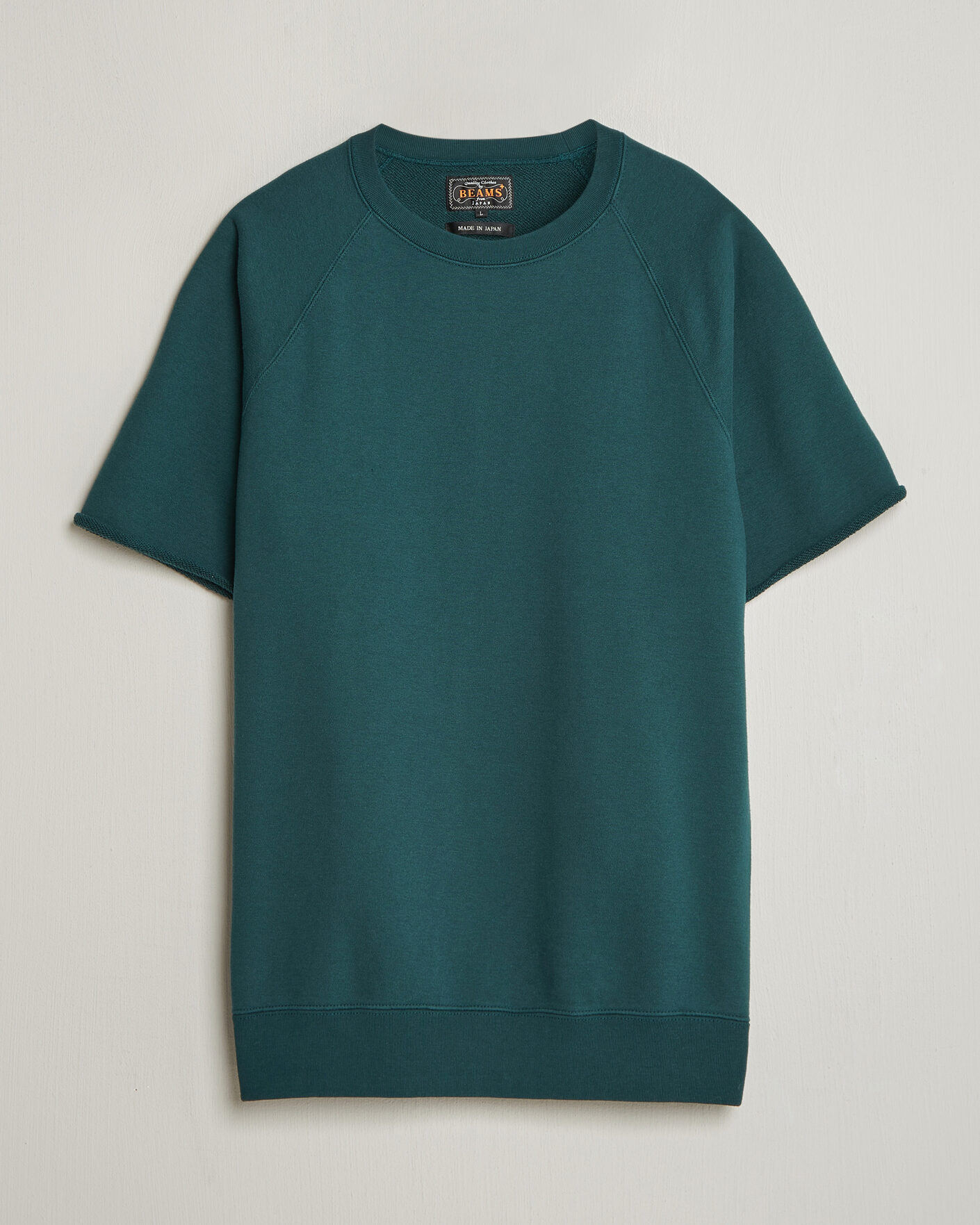 Herr | T-Shirts | BEAMS PLUS | Short Sleeve Cut Off Sweat Dark Green