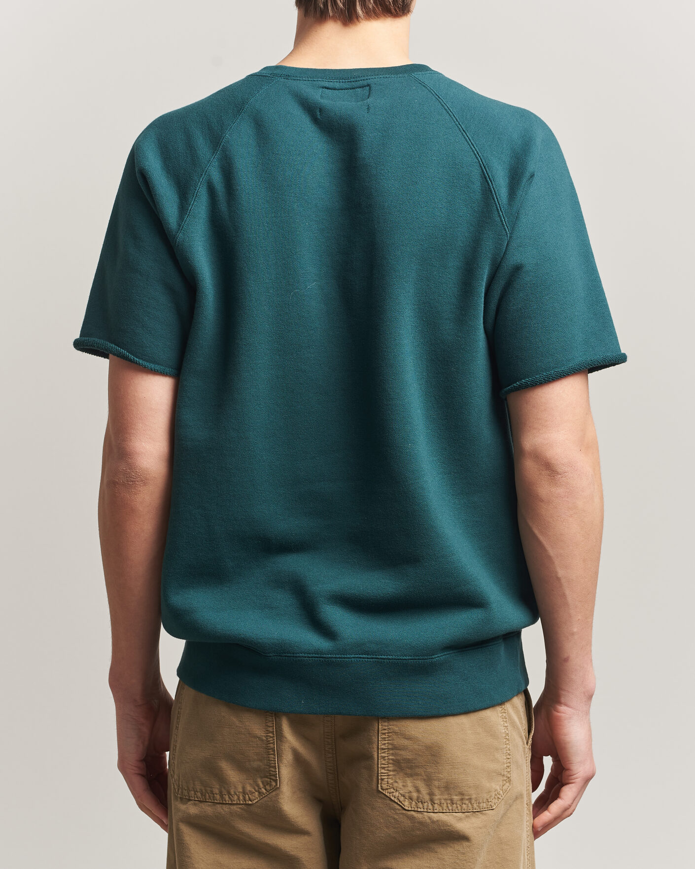 Herr | T-Shirts | BEAMS PLUS | Short Sleeve Cut Off Sweat Dark Green