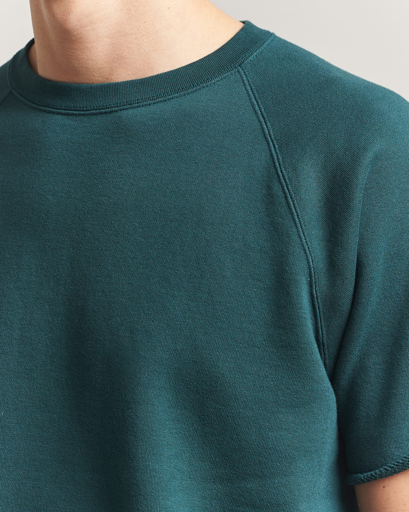 Herr | T-Shirts | BEAMS PLUS | Short Sleeve Cut Off Sweat Dark Green