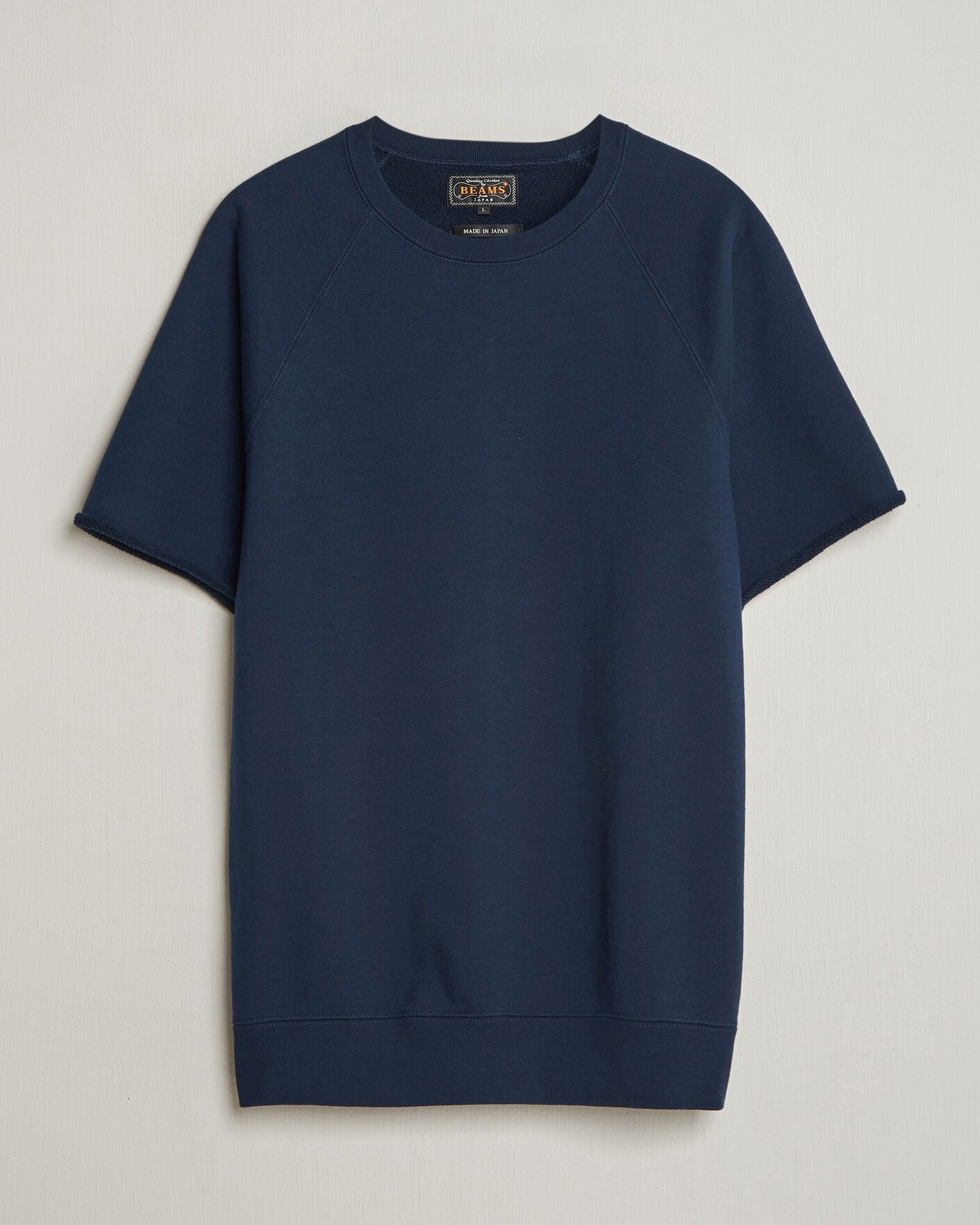 Herr | T-Shirts | BEAMS PLUS | Short Sleeve Cut Off Sweat Navy