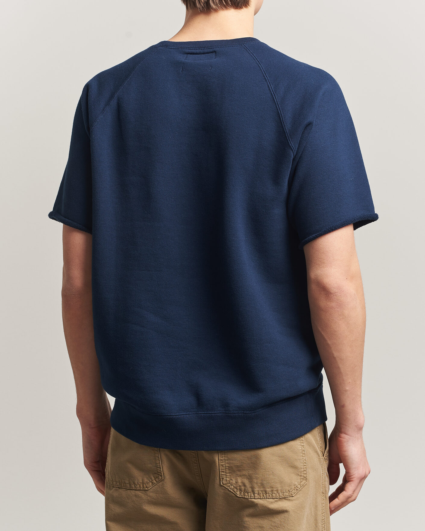 Herr | T-Shirts | BEAMS PLUS | Short Sleeve Cut Off Sweat Navy
