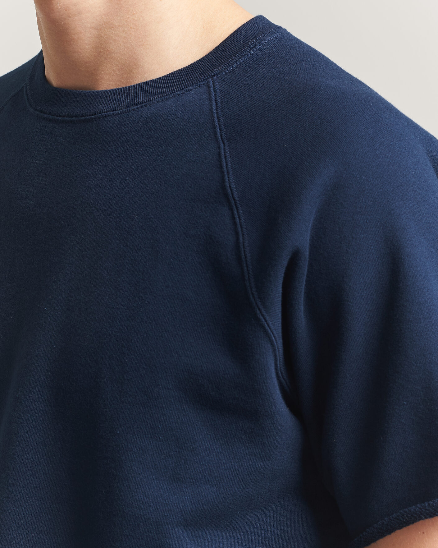 Herr | T-Shirts | BEAMS PLUS | Short Sleeve Cut Off Sweat Navy