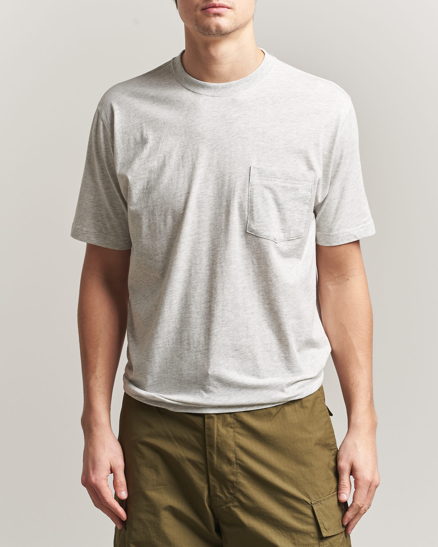 Herr | T-Shirts | BEAMS PLUS | Pocket Tee Ash Grey