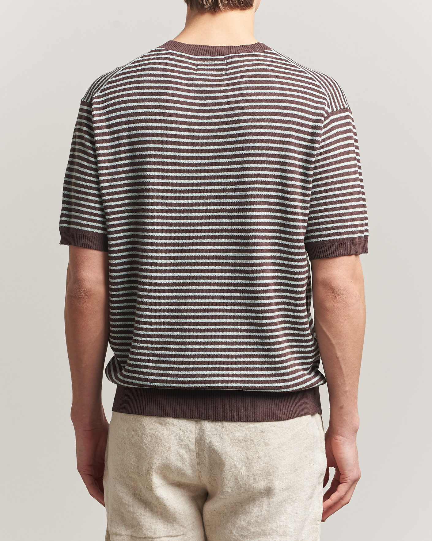 Herr | T-Shirts | BEAMS PLUS | Jacquard Knit T-Shirt Brown