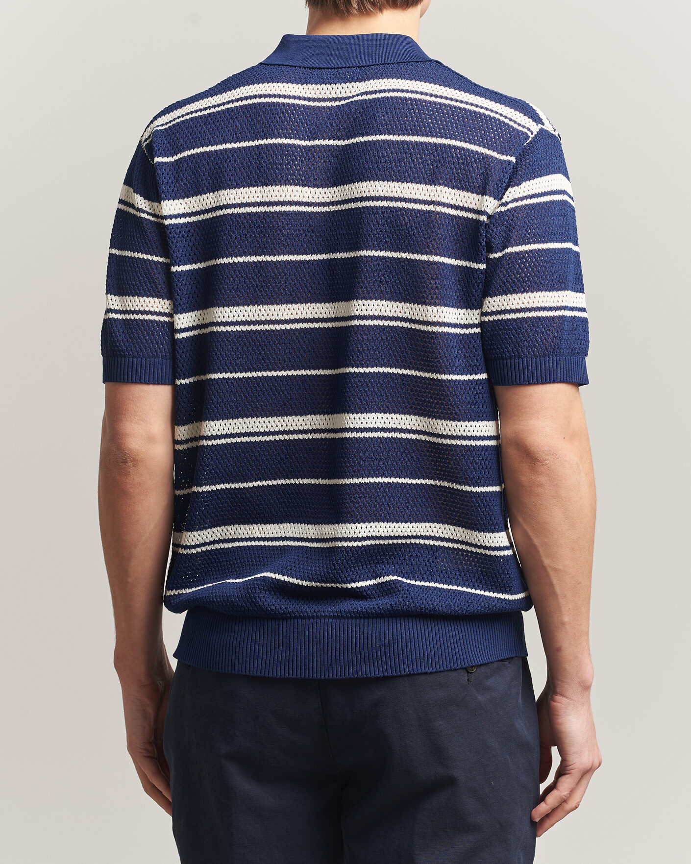 Herr | Pikéer | BEAMS PLUS | Short Sleeve Mesh Knit Polo Navy