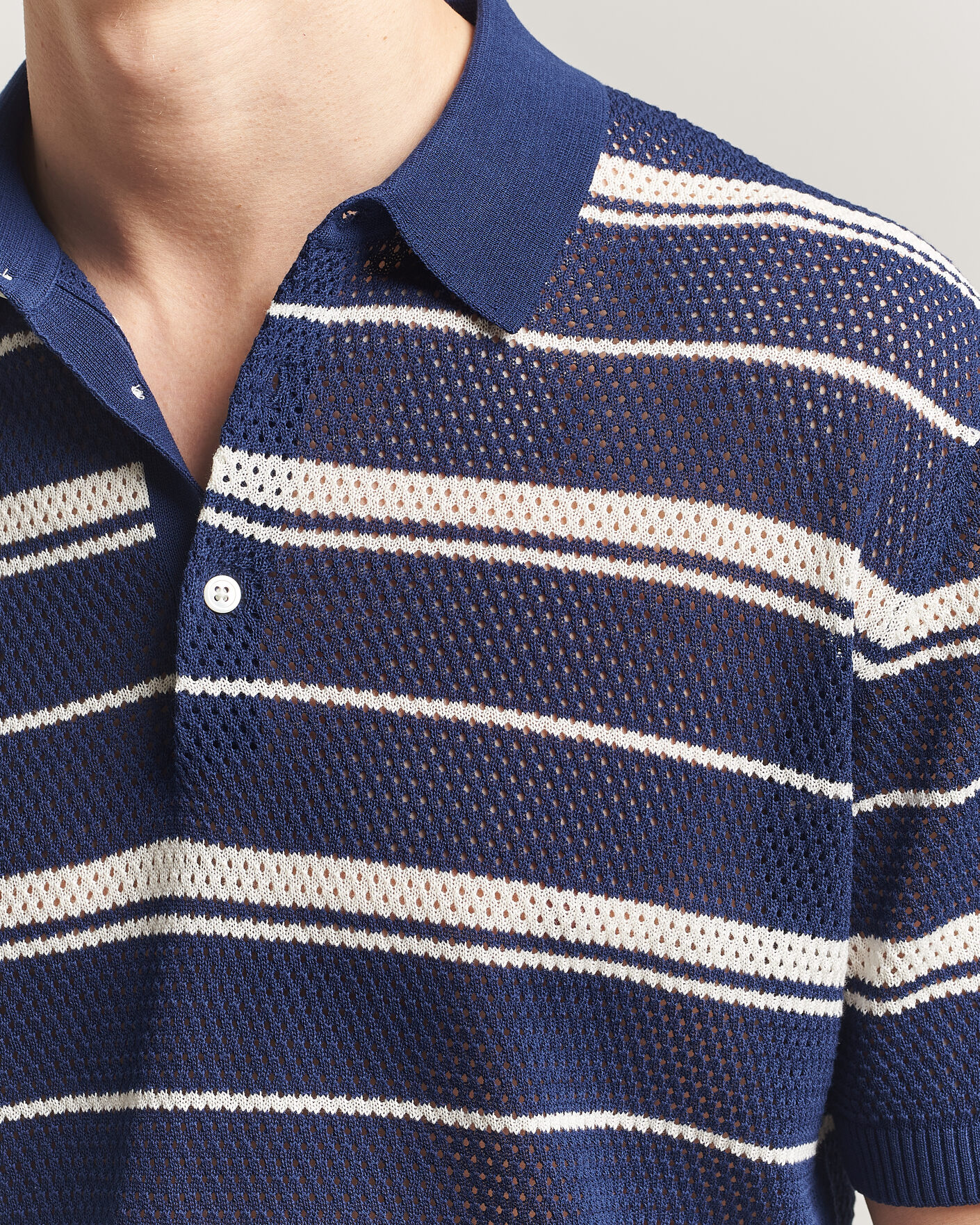 Herr | Pikéer | BEAMS PLUS | Short Sleeve Mesh Knit Polo Navy
