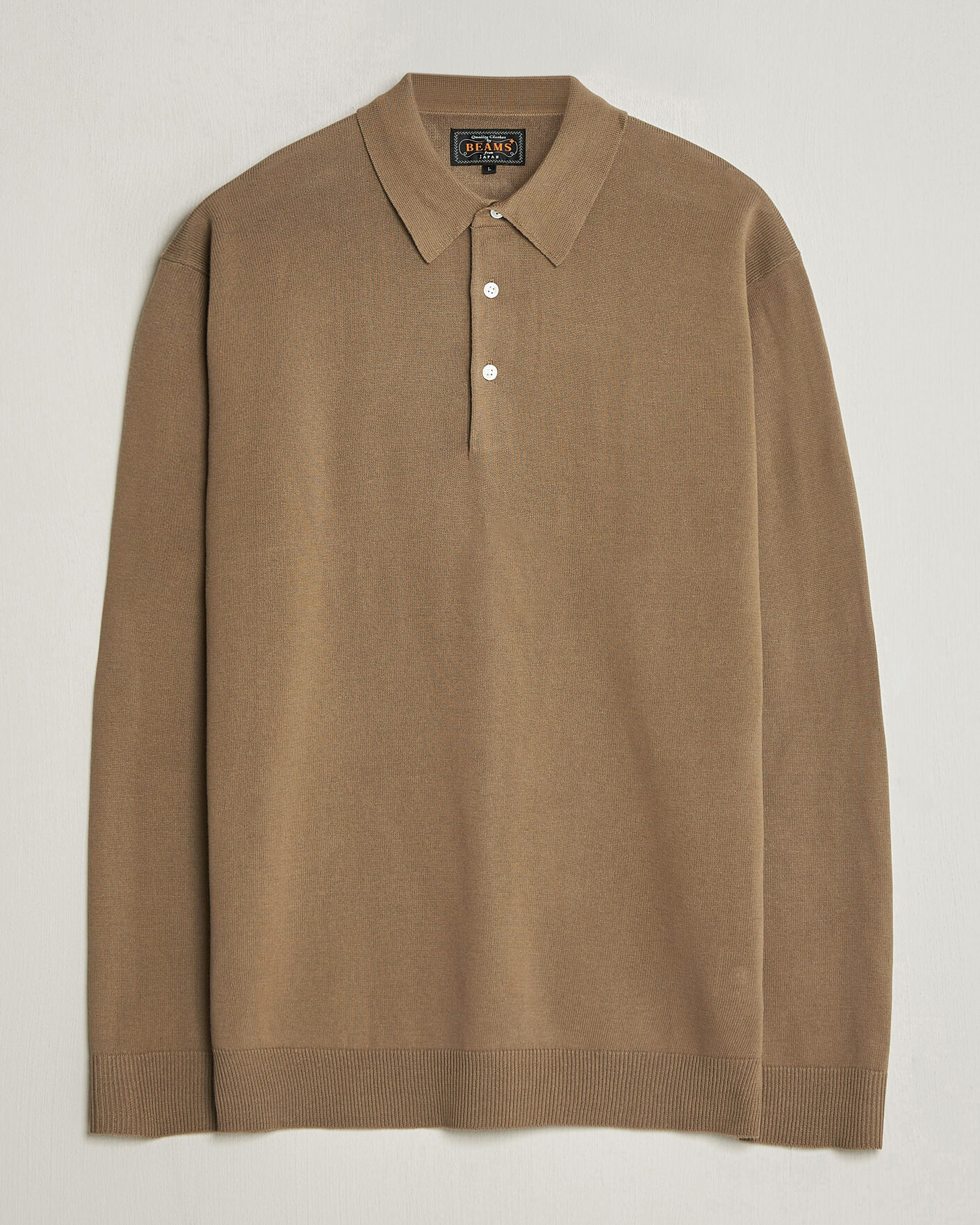 Herr | Pikéer | BEAMS PLUS | Long Sleeve 12G Knit Polo Mocha
