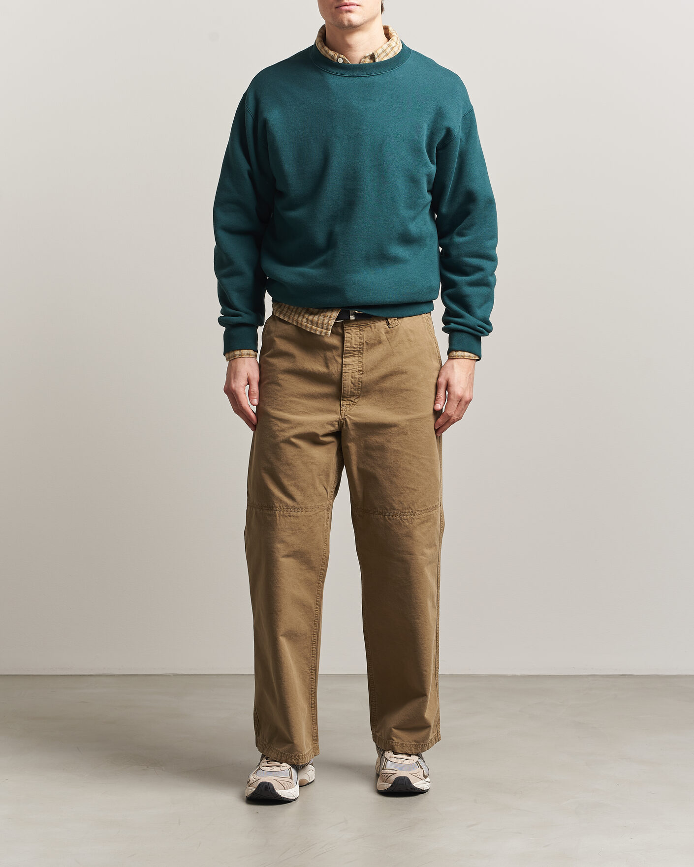 Herr | Tröjor | BEAMS PLUS | Crew Sweat Dark Green