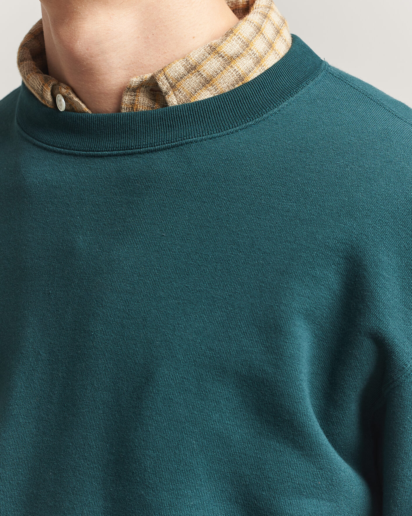 Herr | Tröjor | BEAMS PLUS | Crew Sweat Dark Green
