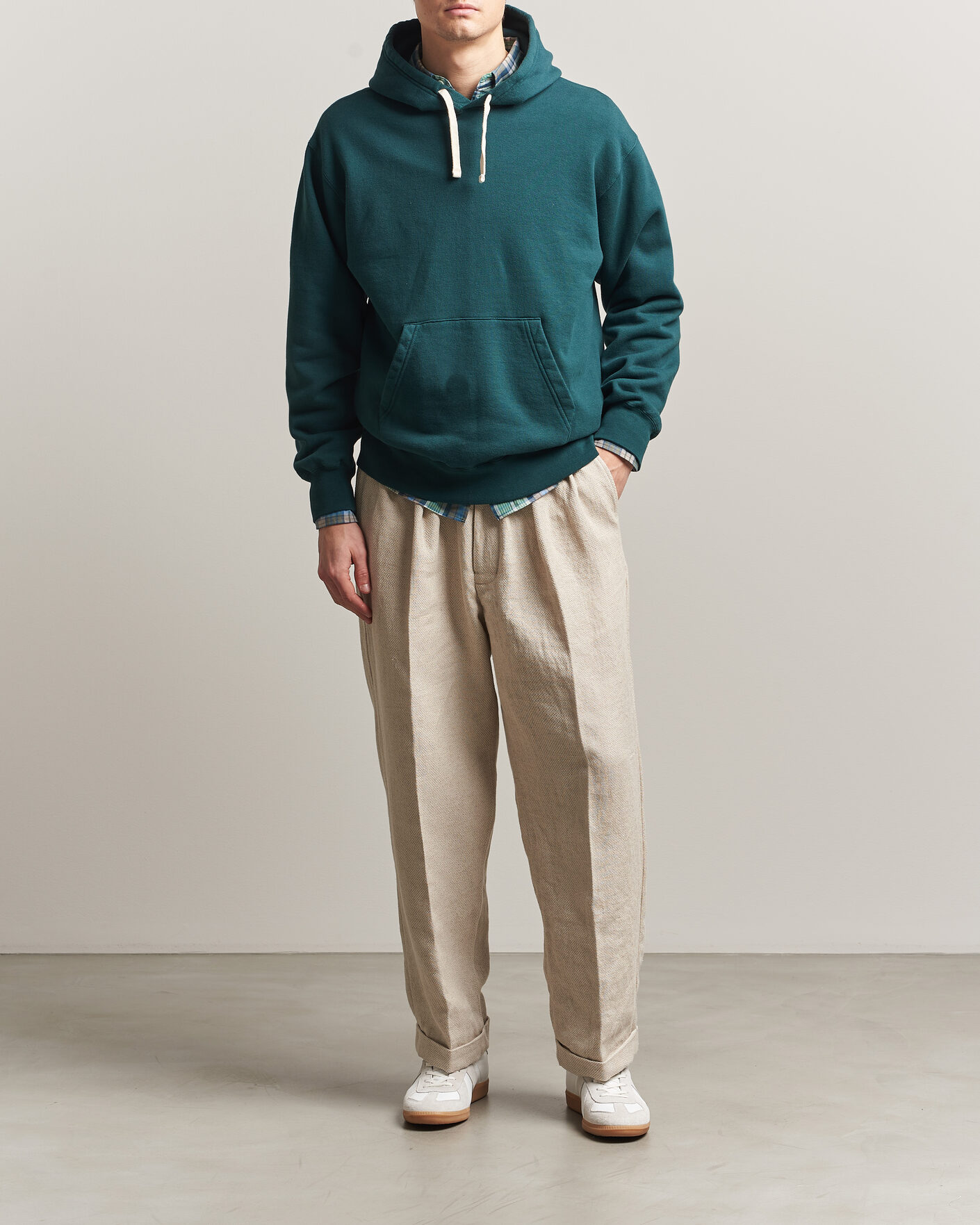 Herr | Tröjor | BEAMS PLUS | Hooded Sweat Pullover Dark Green