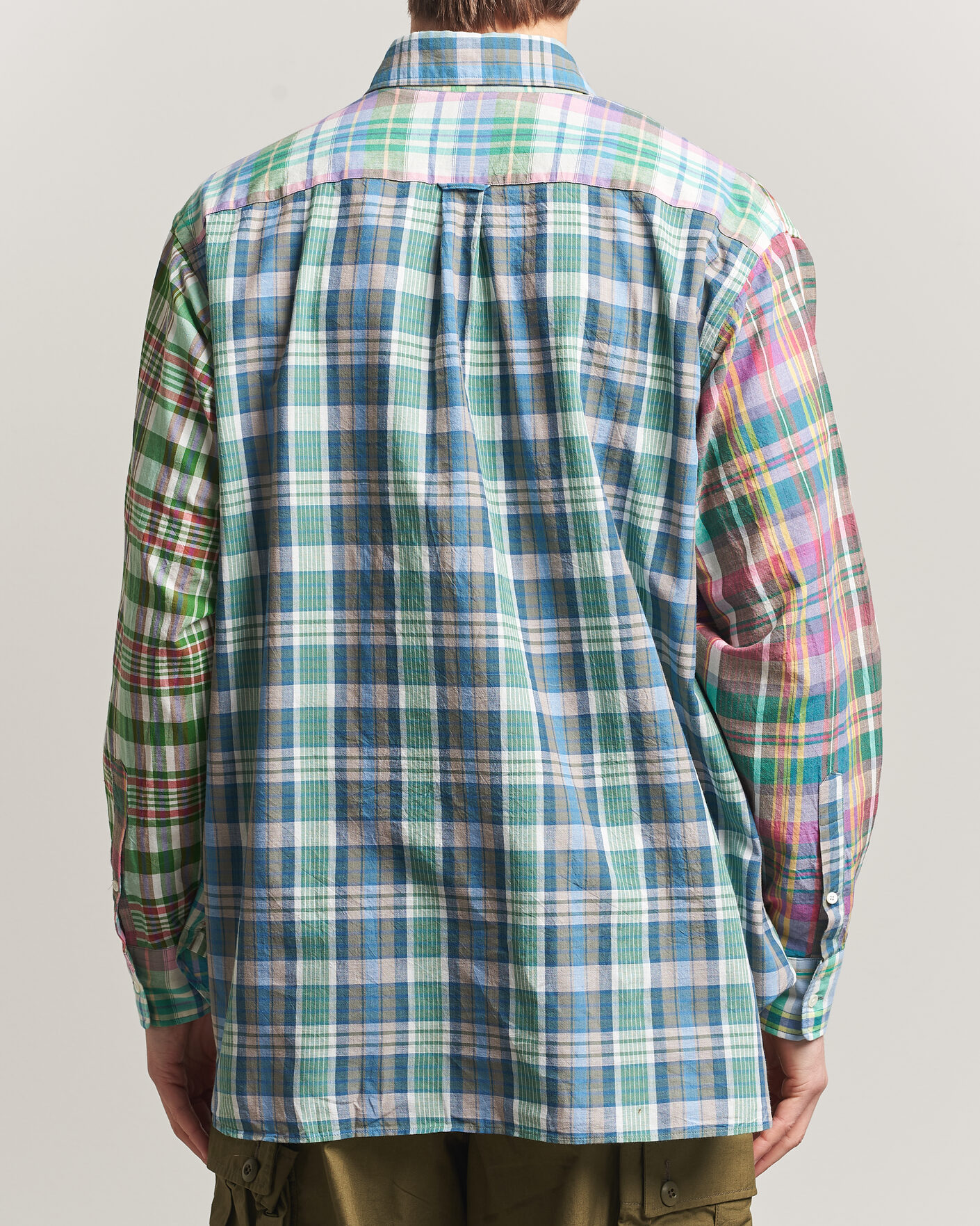 Herr | Skjortor | BEAMS PLUS | Patchwork Madras Shirt Multicolour