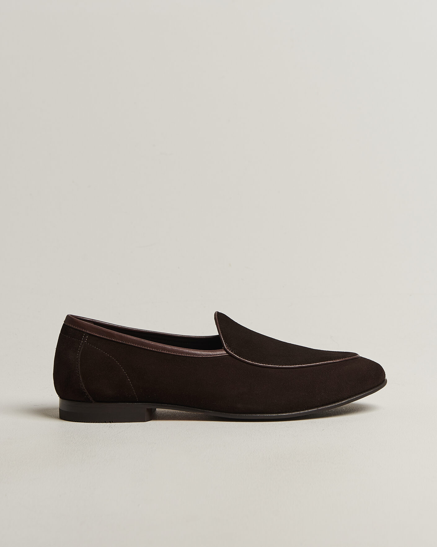 Herr | Loafers | Loake 1880 | Belgrave Suede Belgian Loafer Dark Brown