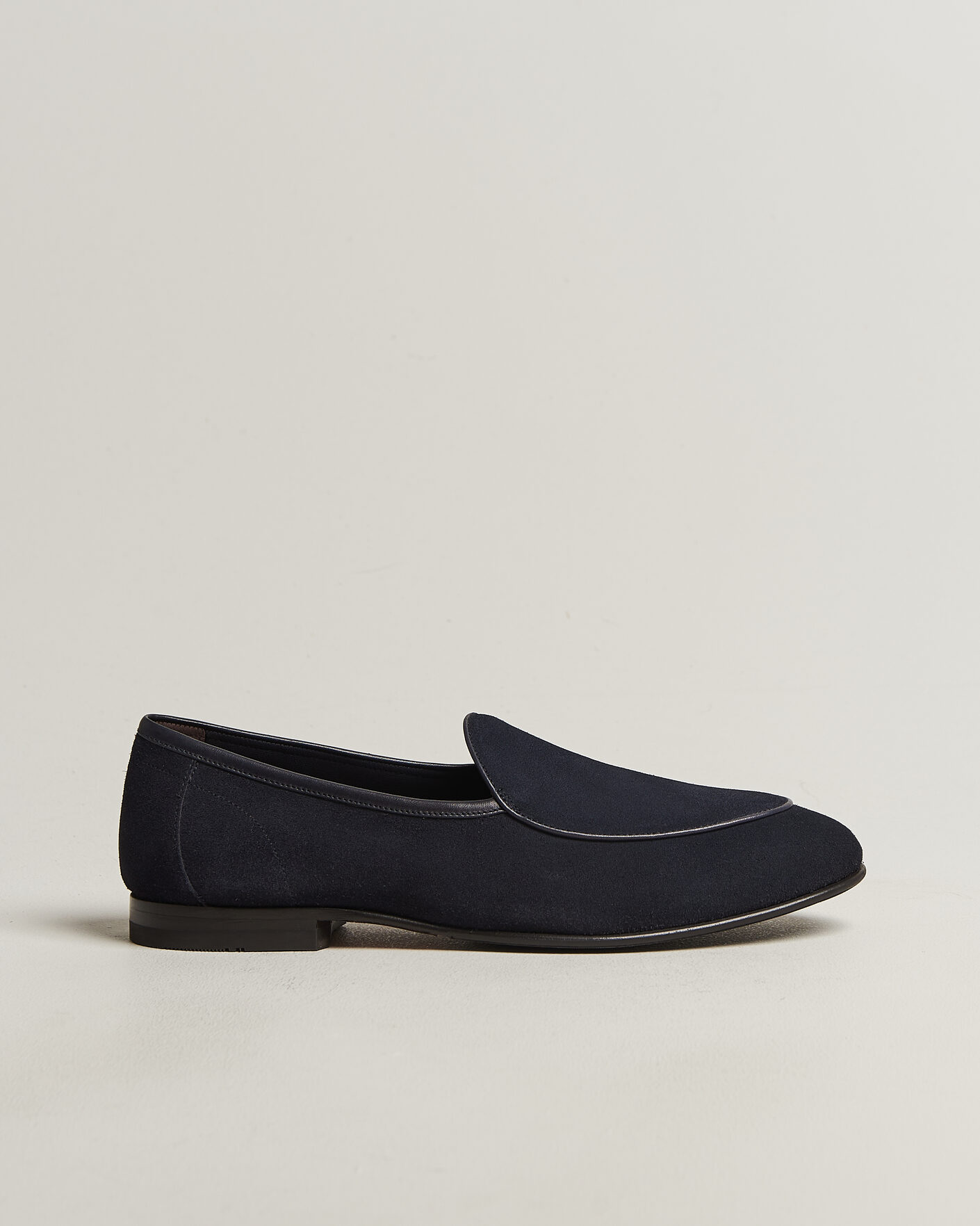 Herr | Loafers | Loake 1880 | Belgrave Suede Belgian Loafer Navy